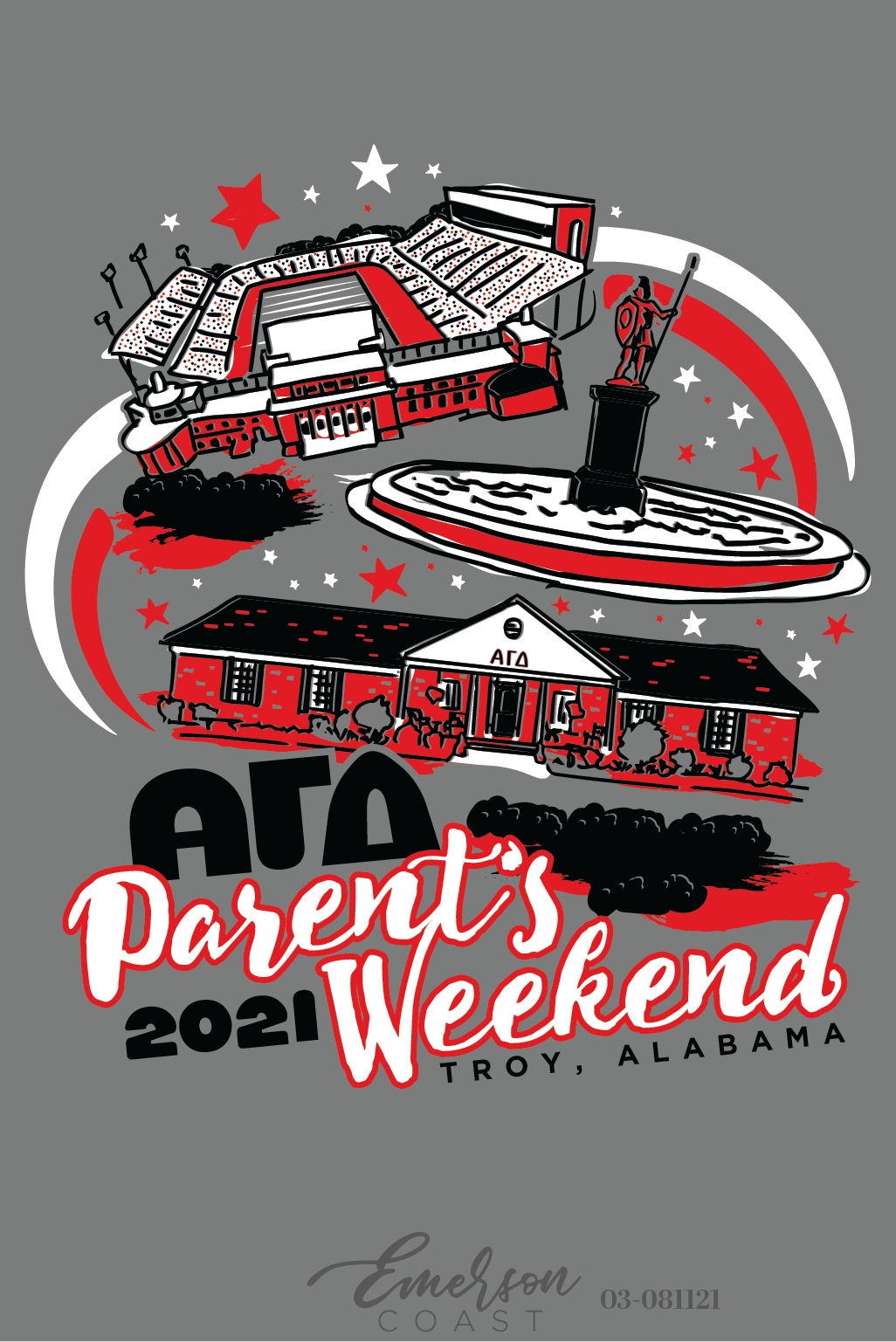 Alpha Gamma Delta Troy University Parents Weekend T-Shirt