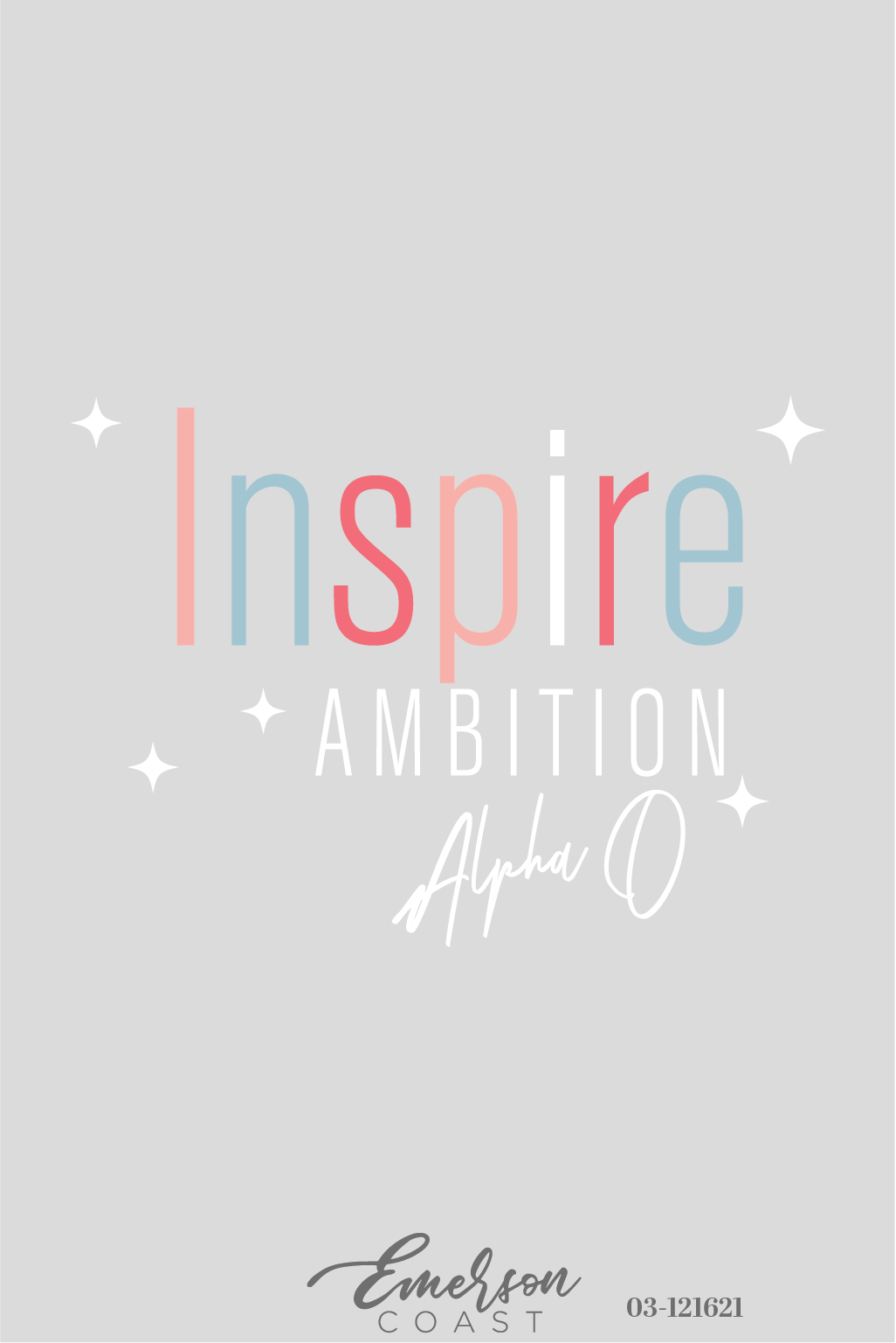 Alpha Omicron Pi Inspire Ambition Sparkle Tee