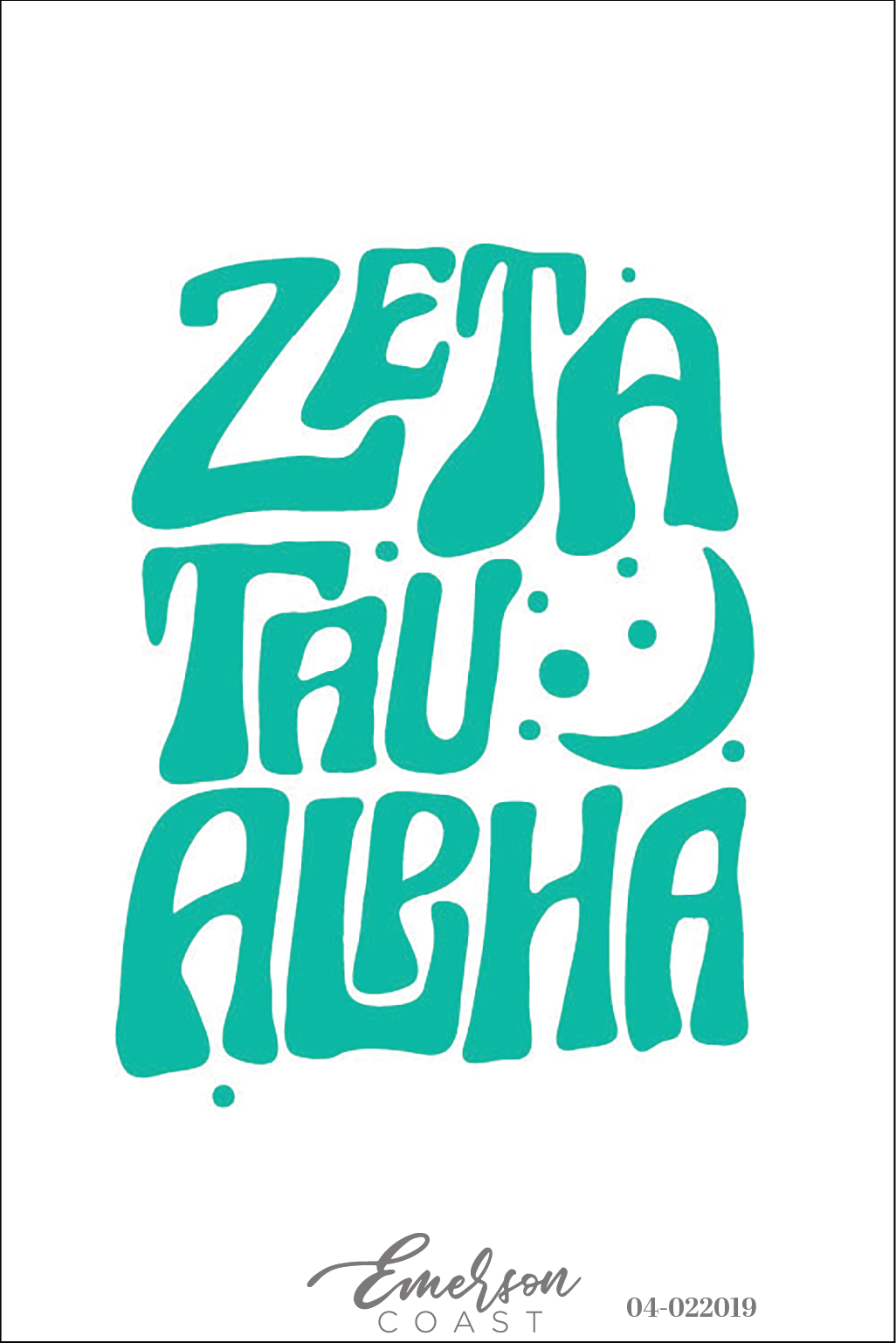 Zeta Tau Alpha Funky Font PR Tshirt