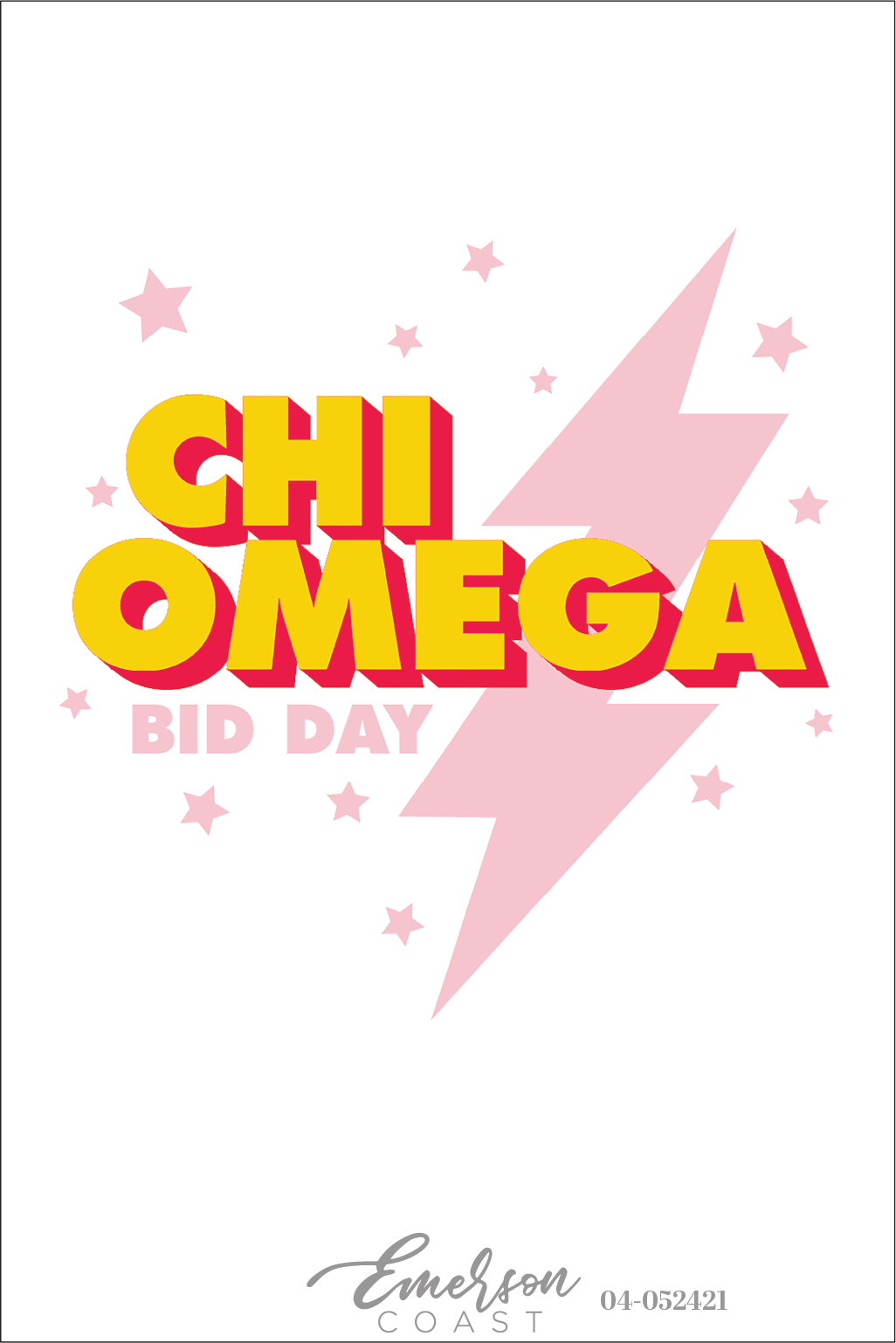 Chi Omega Electric Love Bid Day T-Shirt
