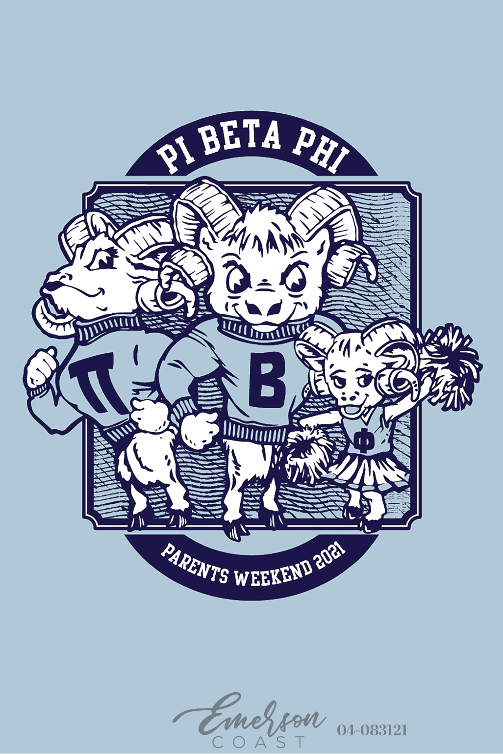 Pi Beta Phi University Of North Carolina Chapel Hill Mascot Parents Weekend T-Shirt