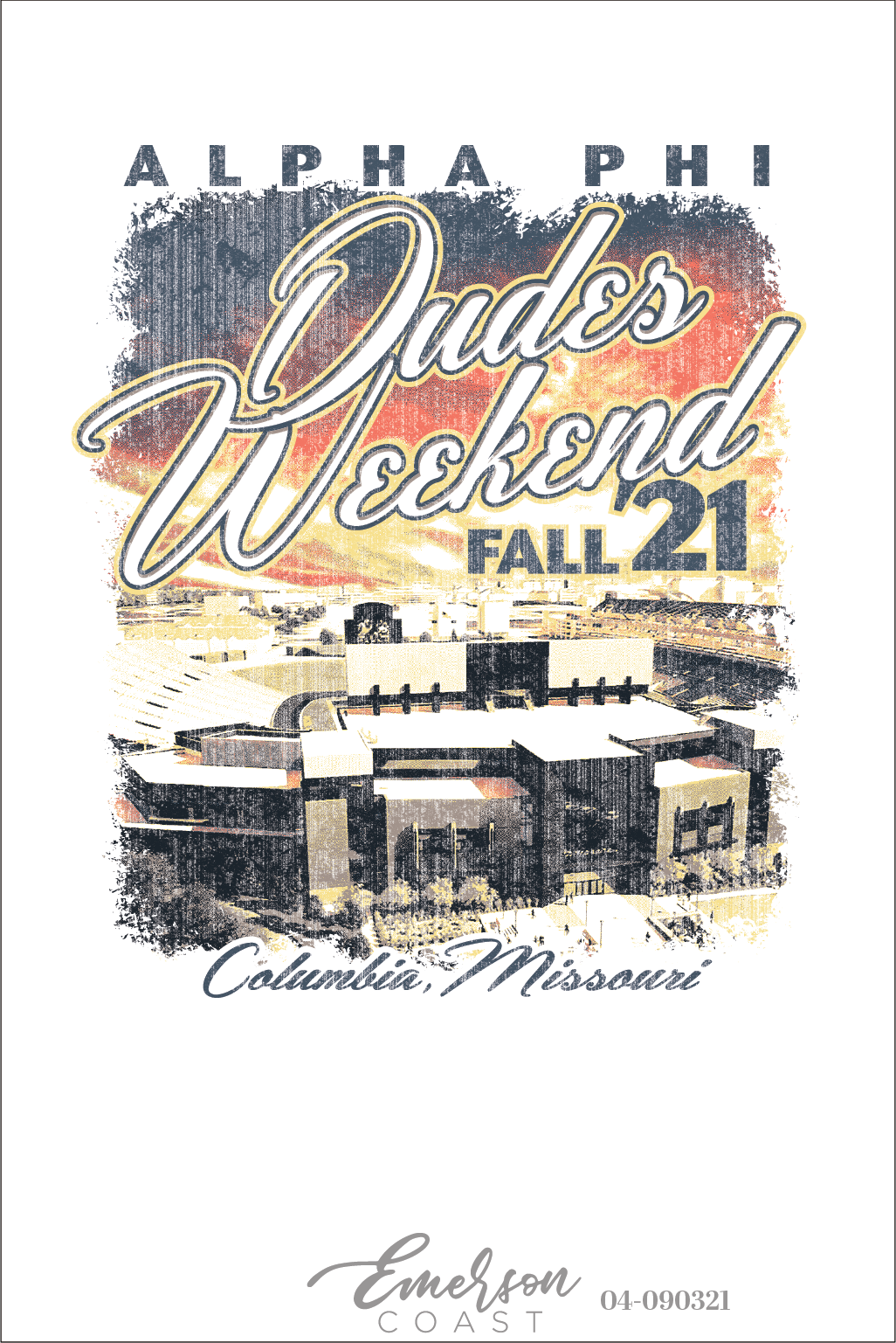 Alpha Phi University Of Missouri Dudes Weekend T-Shirt