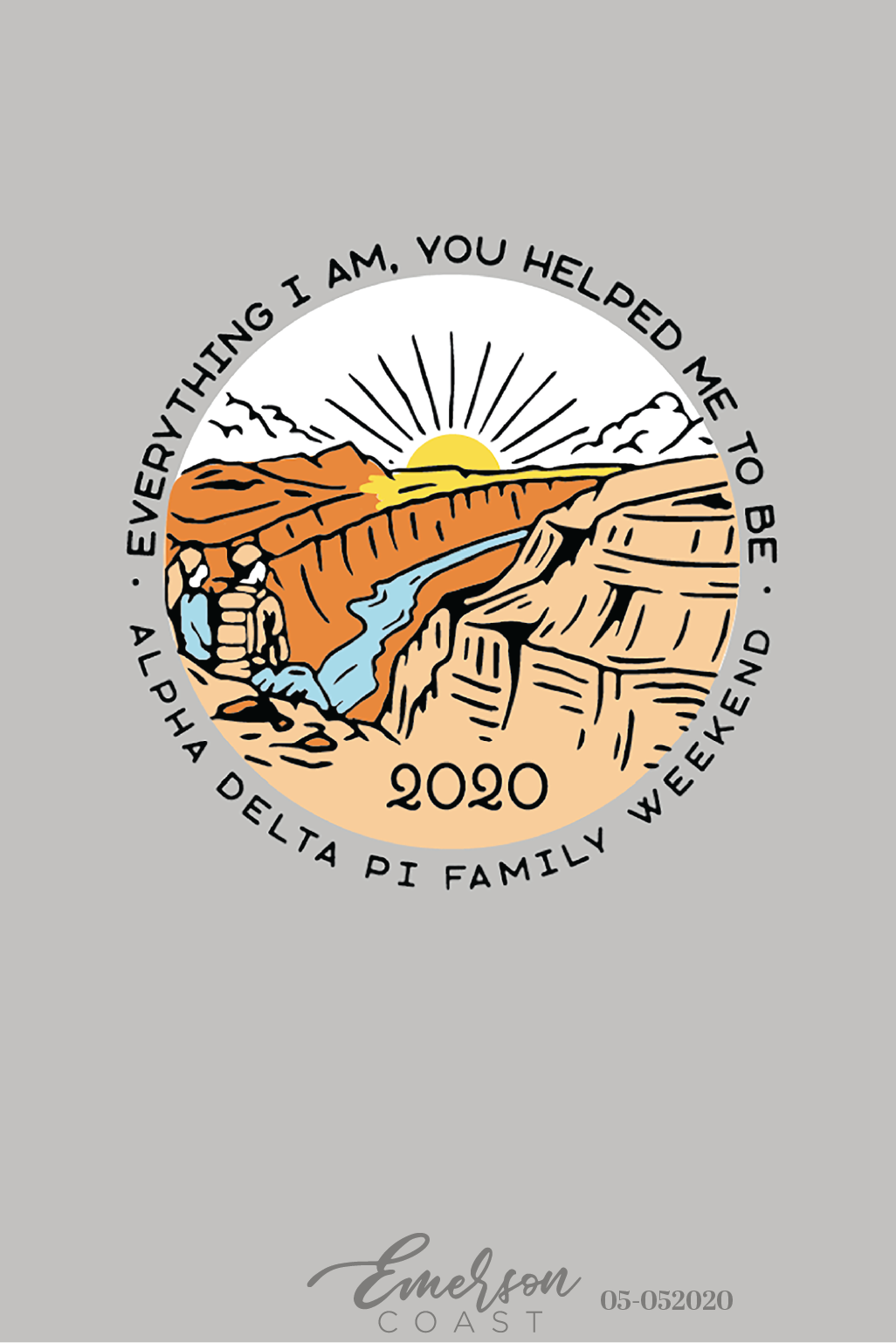 Alpha Delta Pi Texas Tech University Scenic Family Weekend T-Shirt