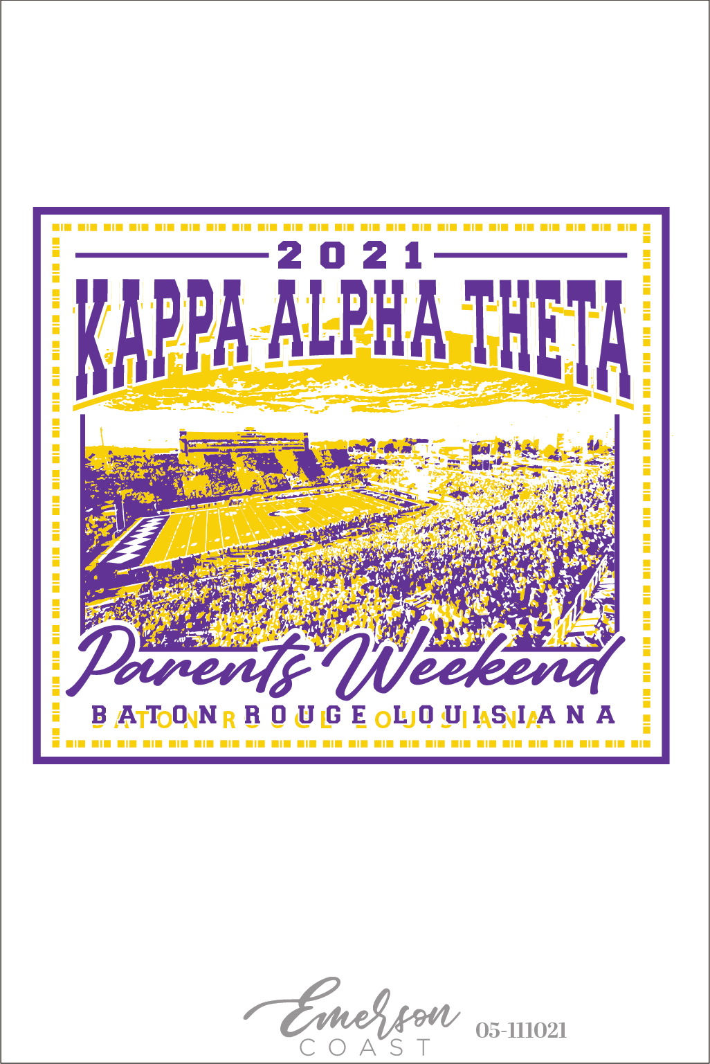 Kappa Alpha Theta Louisiana State University Parents Weekend T-Shirt