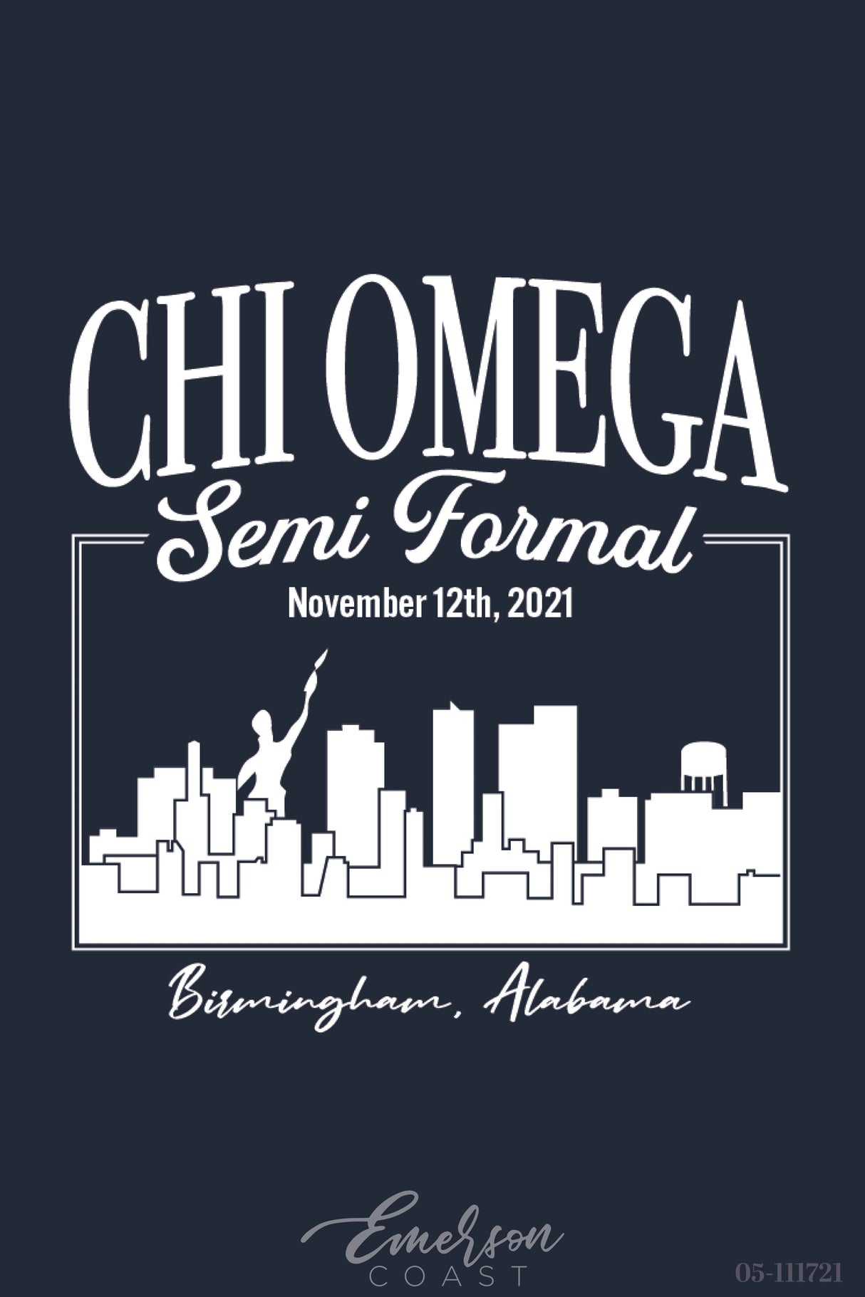 Chi Omega Birmingham Southern College Semi Formal T-shirt