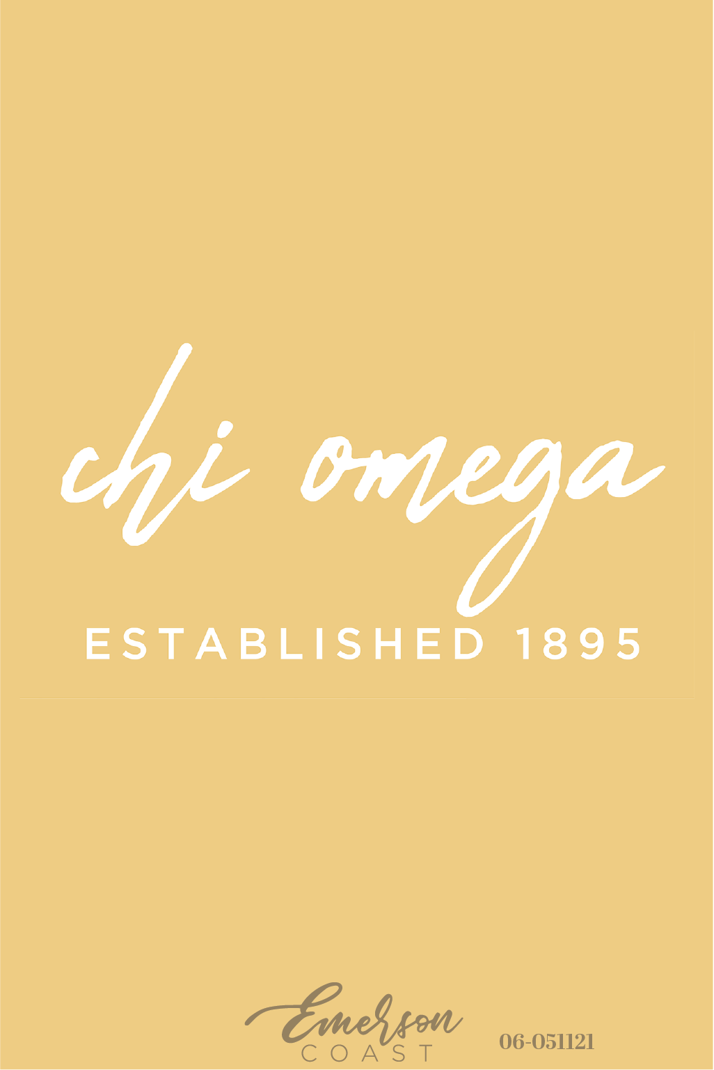 Chi Omega University Of Tennessee At Chattanooga Yellow Recruitment Tee