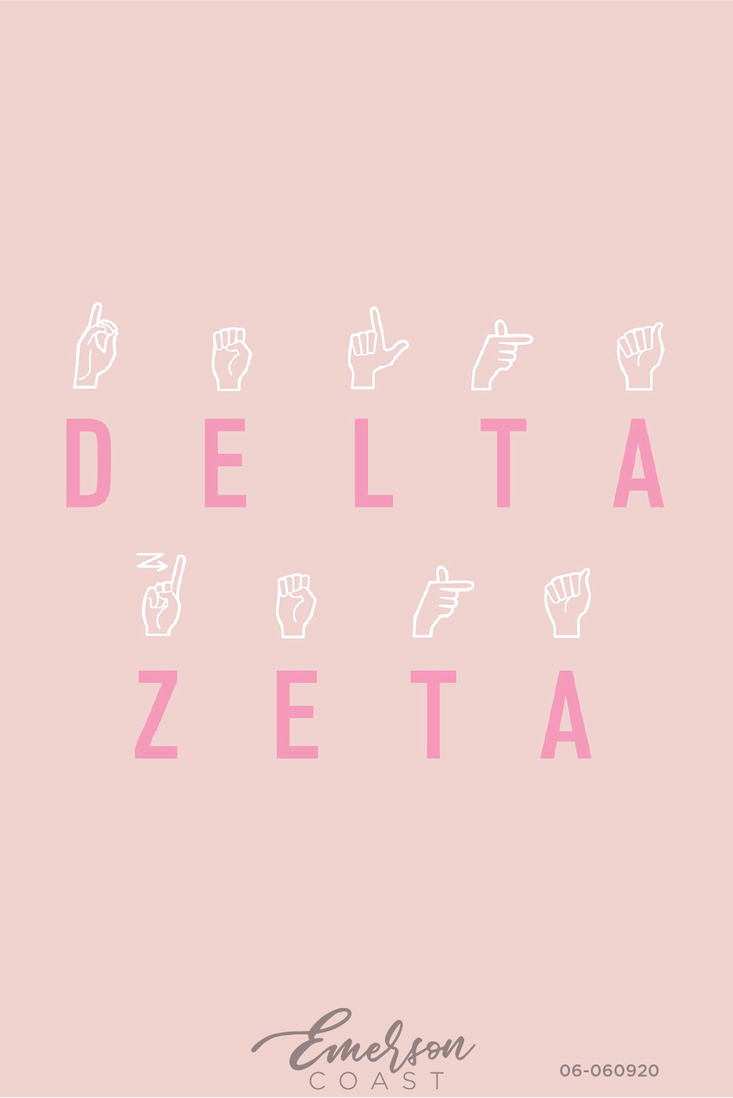 Delta Zeta Sign Language T-Shirt for Sorority Style - Emerson Coast
