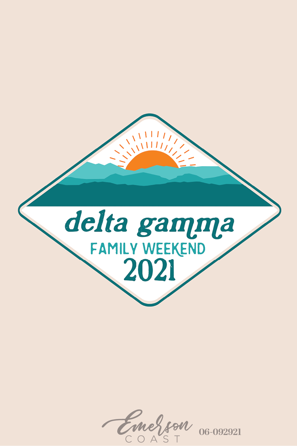 Delta Gamma University Of Denver Family Weekend Simple Sunset T-Shirt