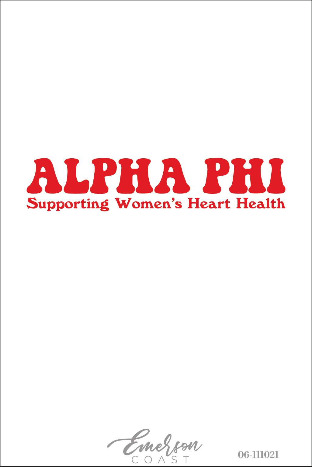 Alpha Phi Supporting Women's Heart Health Tee