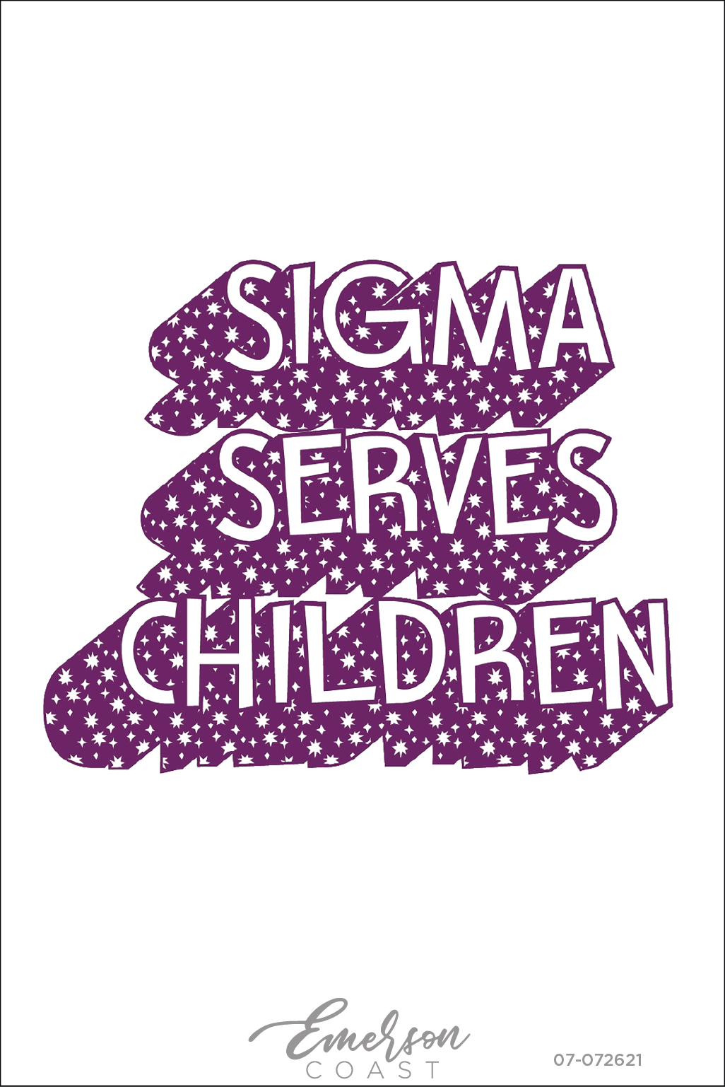 Sigma Sigma Sigma Serves Children Stars Tee