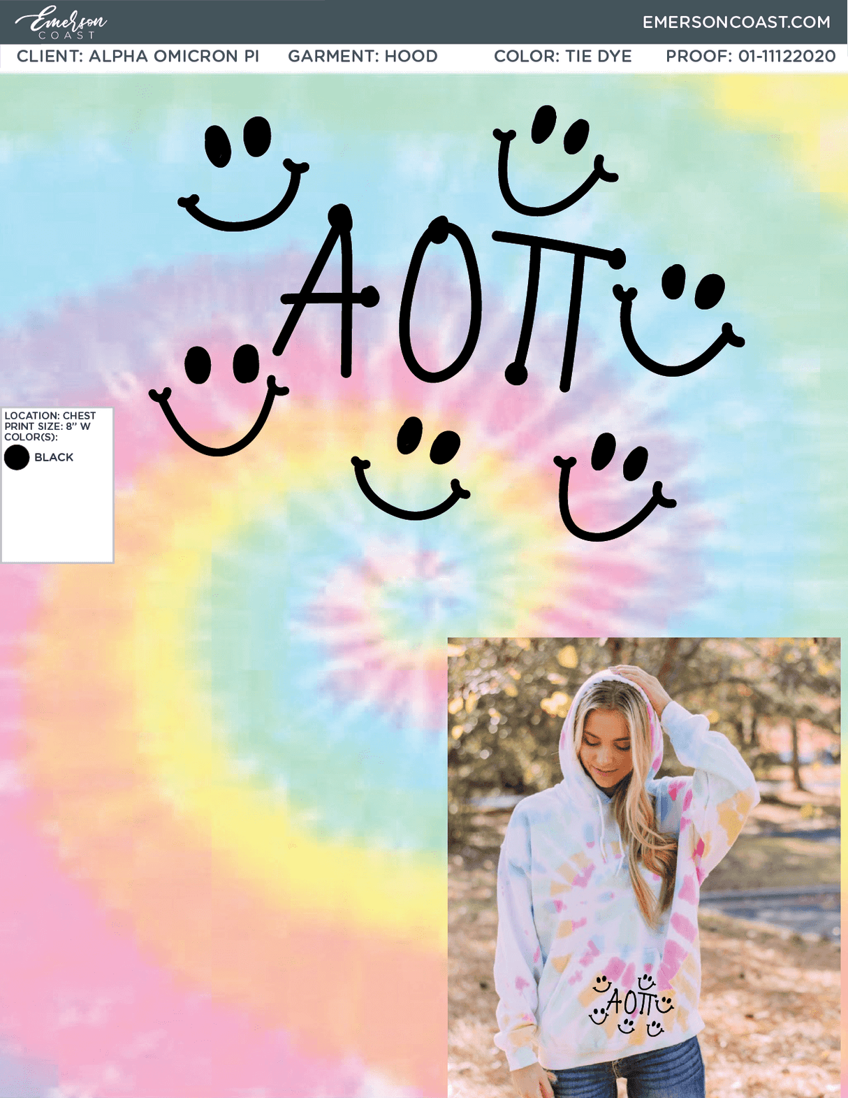 01-11122020 Alpha Omicron Pi Georgia Southern University Tie Dye 2020-01