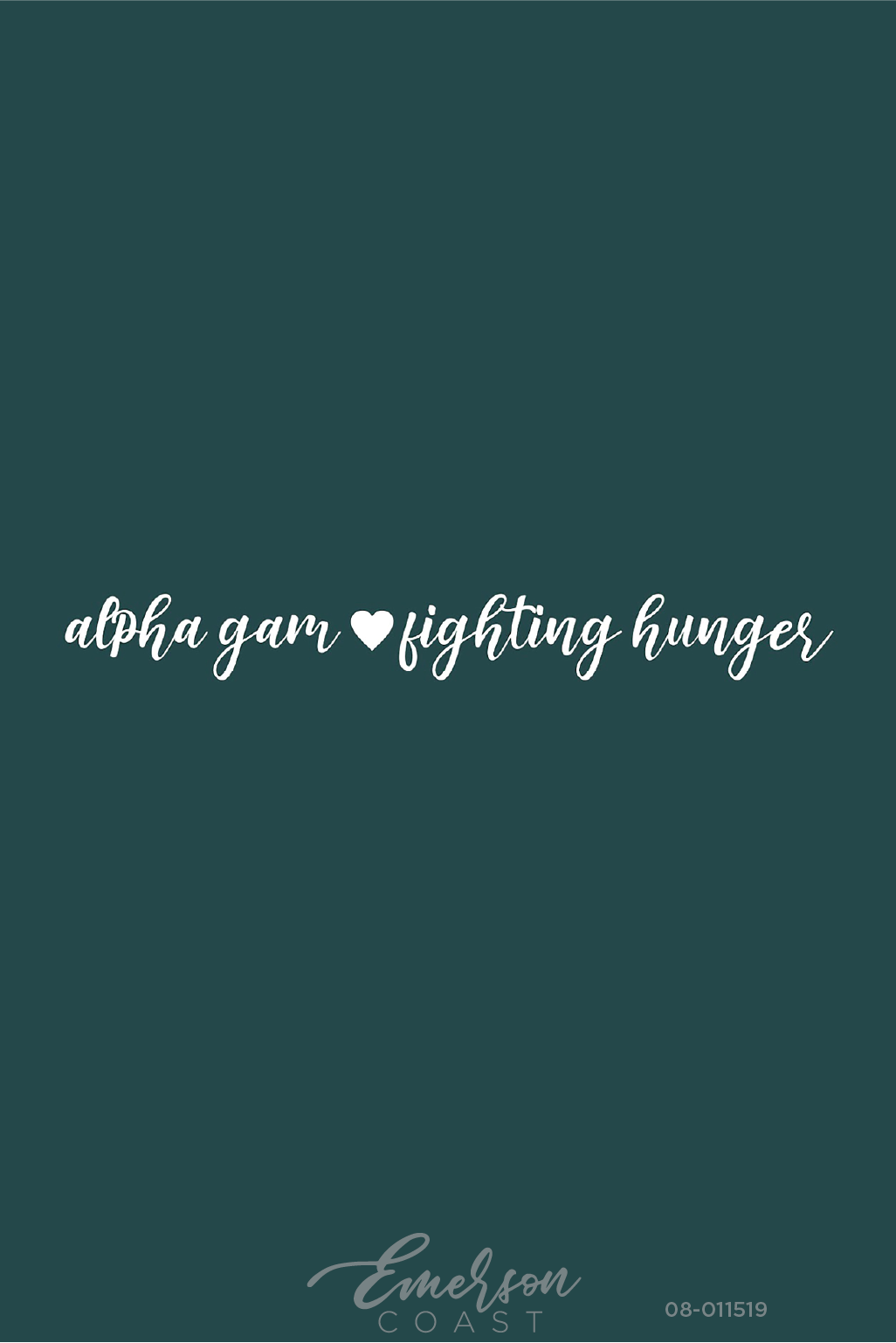 Alpha Gamma Delta Dark Green Fighting Hunger T-Shirt