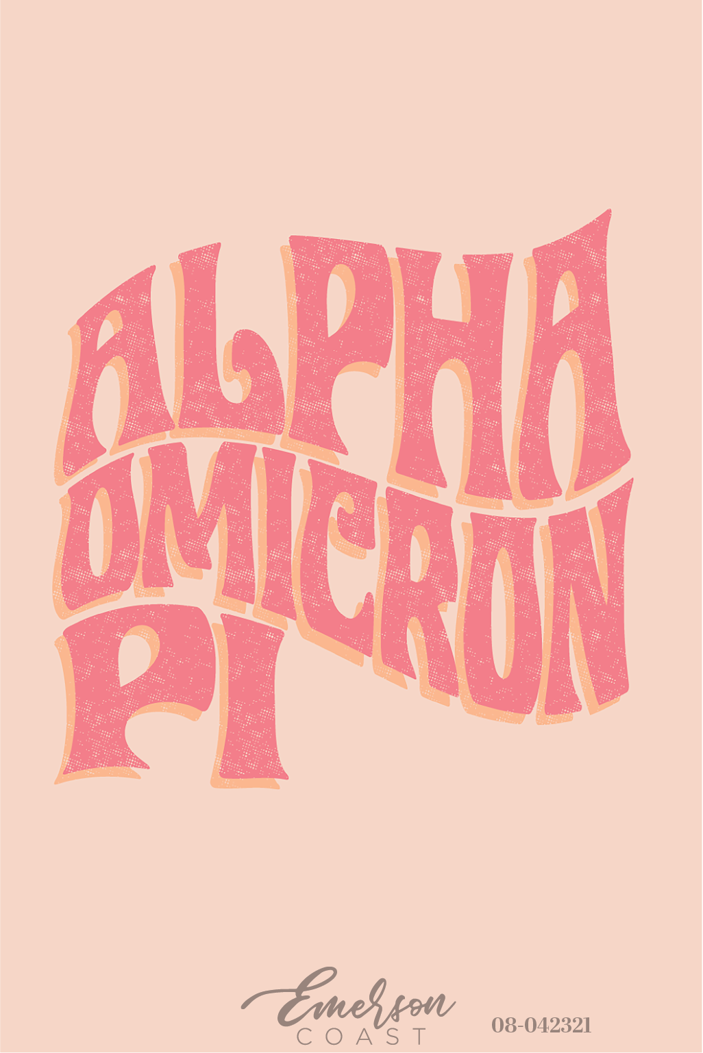 Alpha Omicron Pi University Of Louisiana Monroe Retro Recruitment Shirt