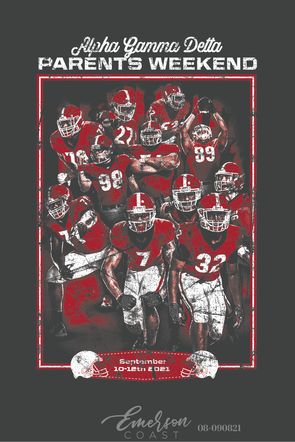 Alpha Gamma Delta University Of Georgia Parents Weekend Football Team T-Shirt