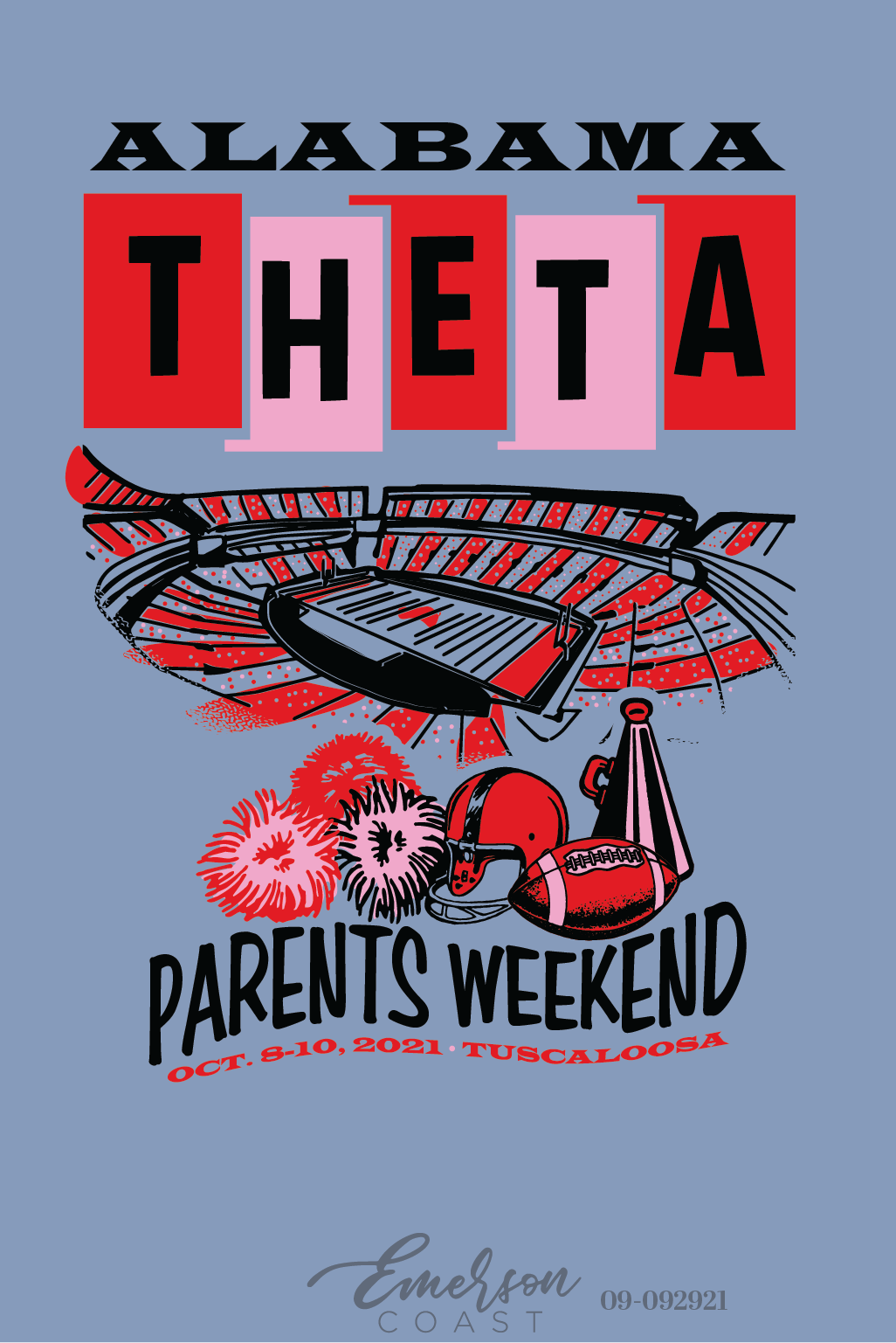 Kappa Alpha Theta University Of Alabama Parents Weekend T-Shirt