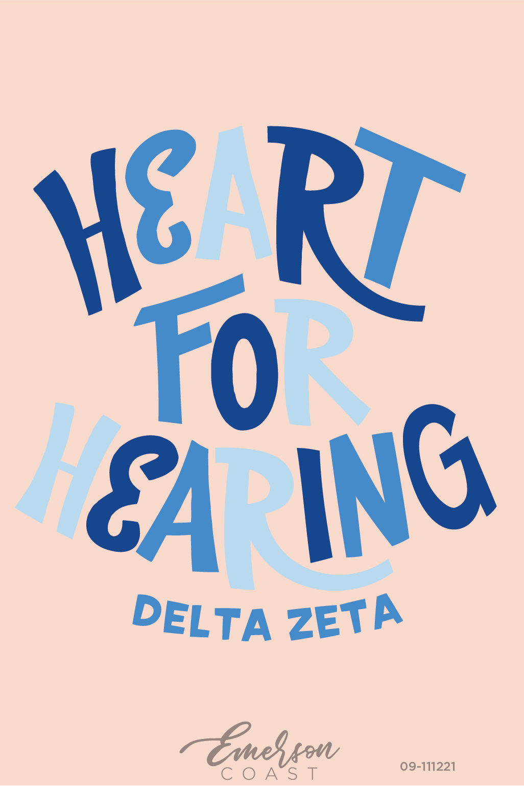 Delta Zeta Heart For Hearing T-Shirt