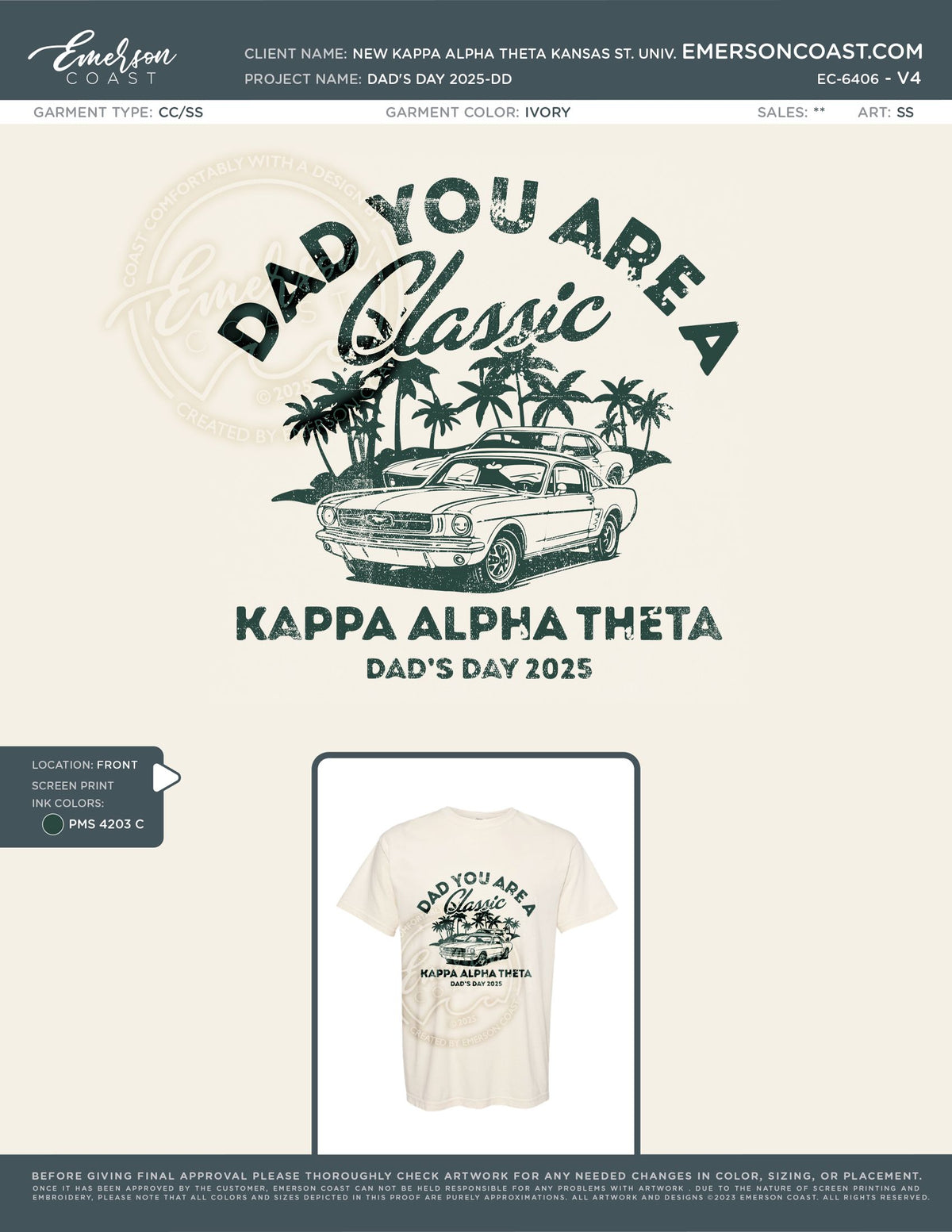 EC-6406 NEW Kappa Alpha Theta Kansas State University Dad's day 2025-DD