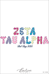 Zeta Tau Alpha Patchwork Bid Day Tee