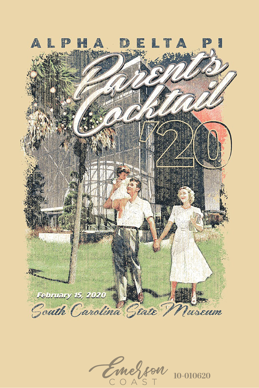 Alpha Delta Pi University Of South Carolina Parents Cocktail T-Shirt