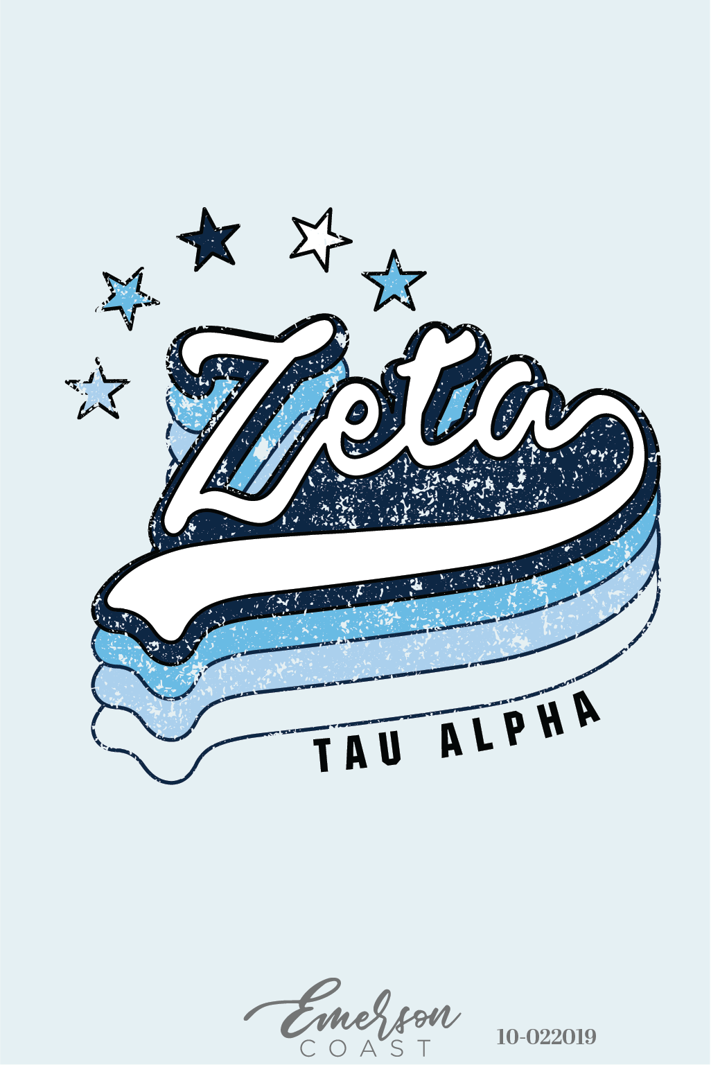 Zeta Tau Alpha Light Blue PR Tee