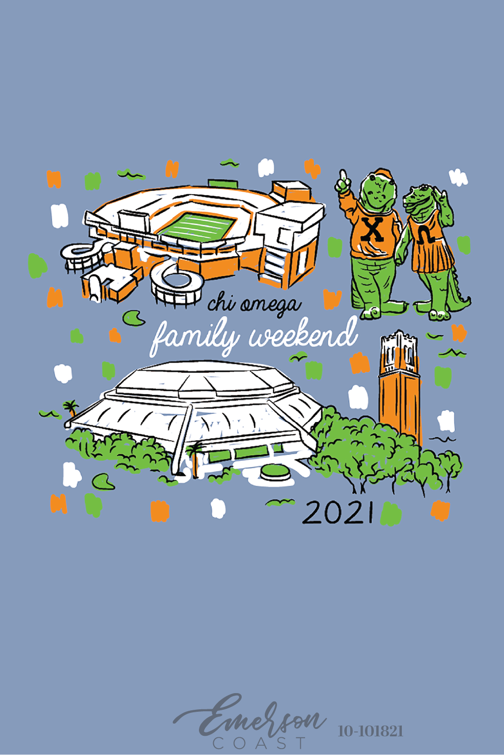 Chi Omega University Of Florida Parents Weekend T-Shirt