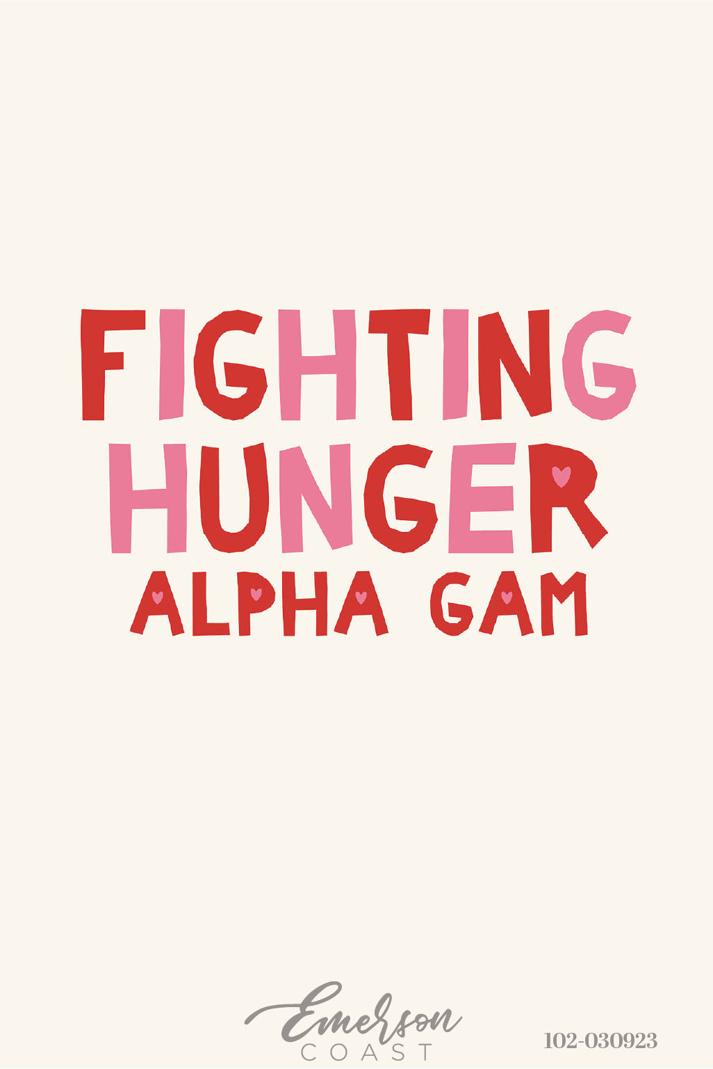 Alpha Gamma Delta Fighting Hunger Bold Philanthropy Tee