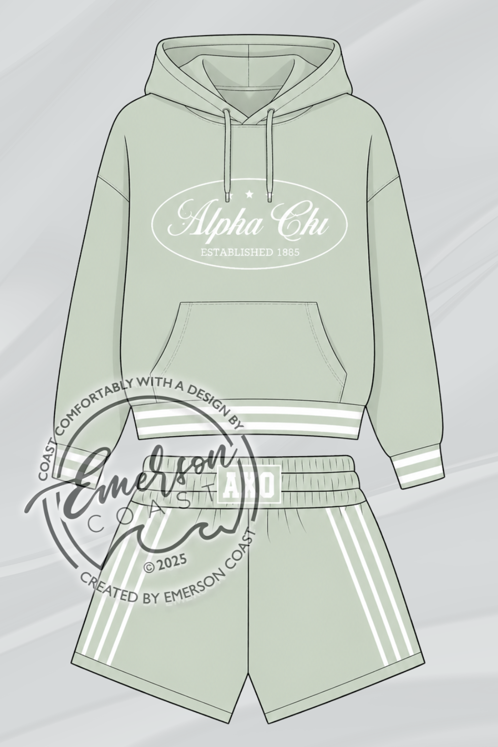 Alpha Chi Sage Green Legacy Hoodie Set