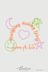 Gamma Phi Beta Building Strong Girls Doodle Tee