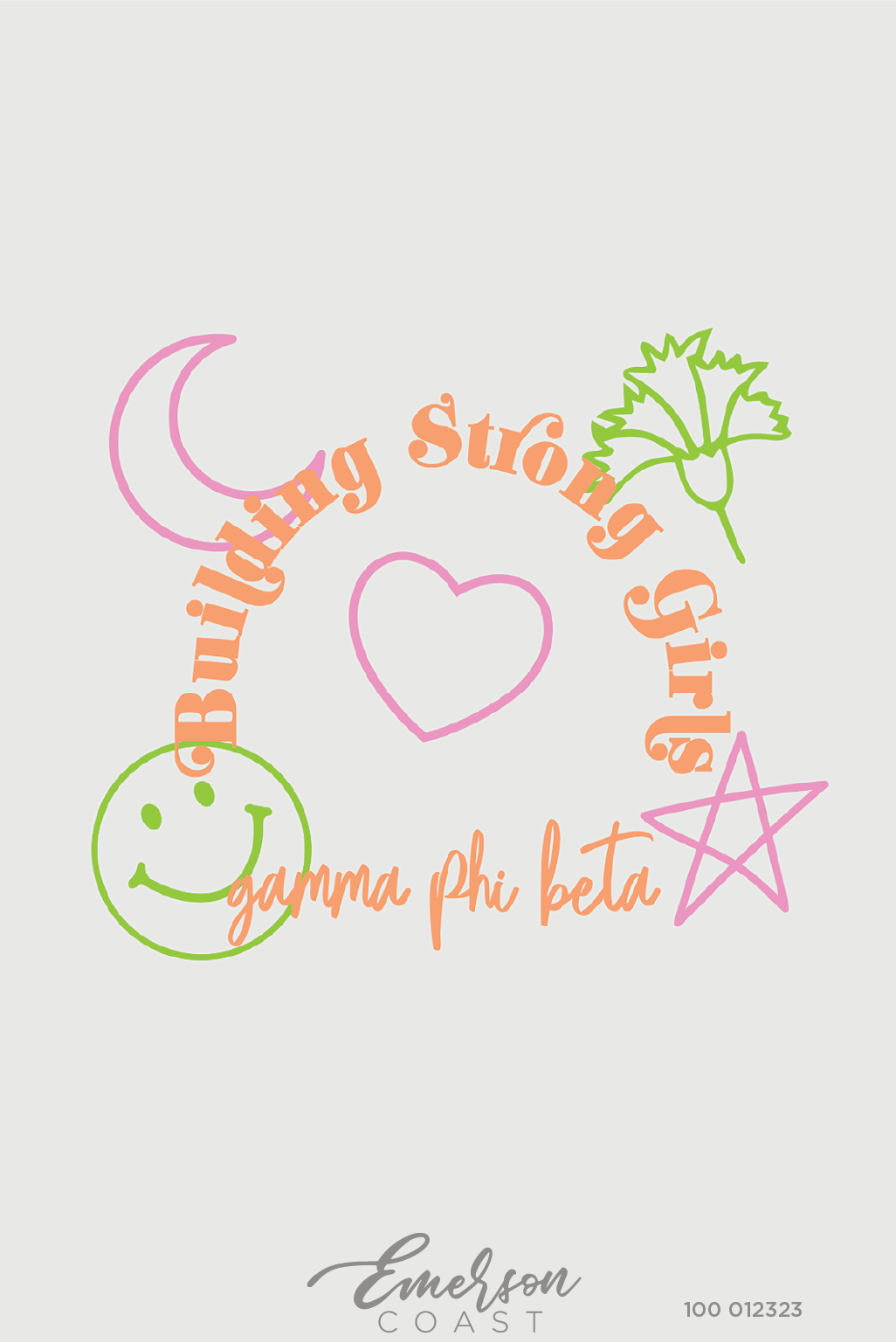 Gamma Phi Beta Building Strong Girls Doodle Tee