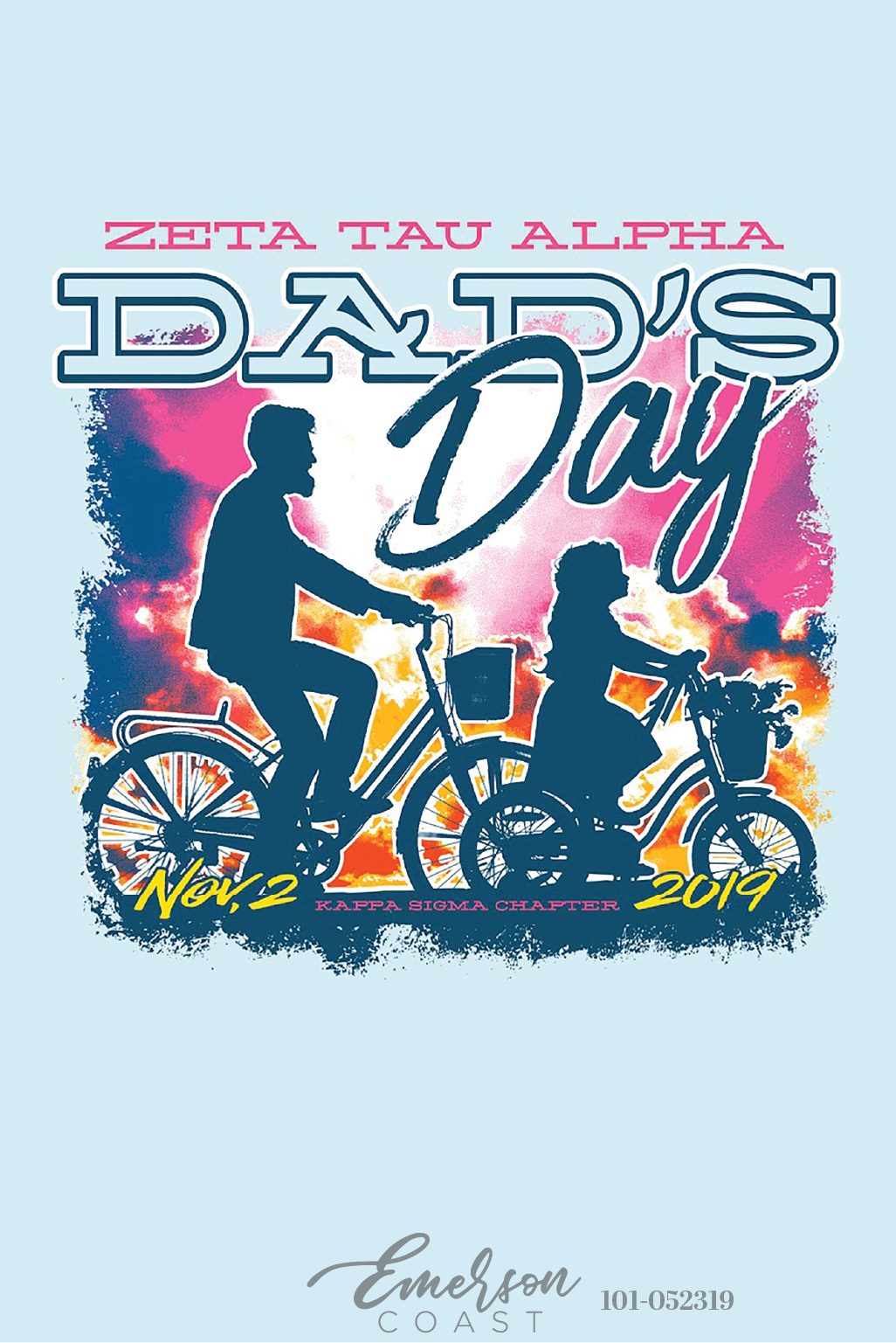 Zeta Tau Alpha Bicycle Dad's Day T-Shirt