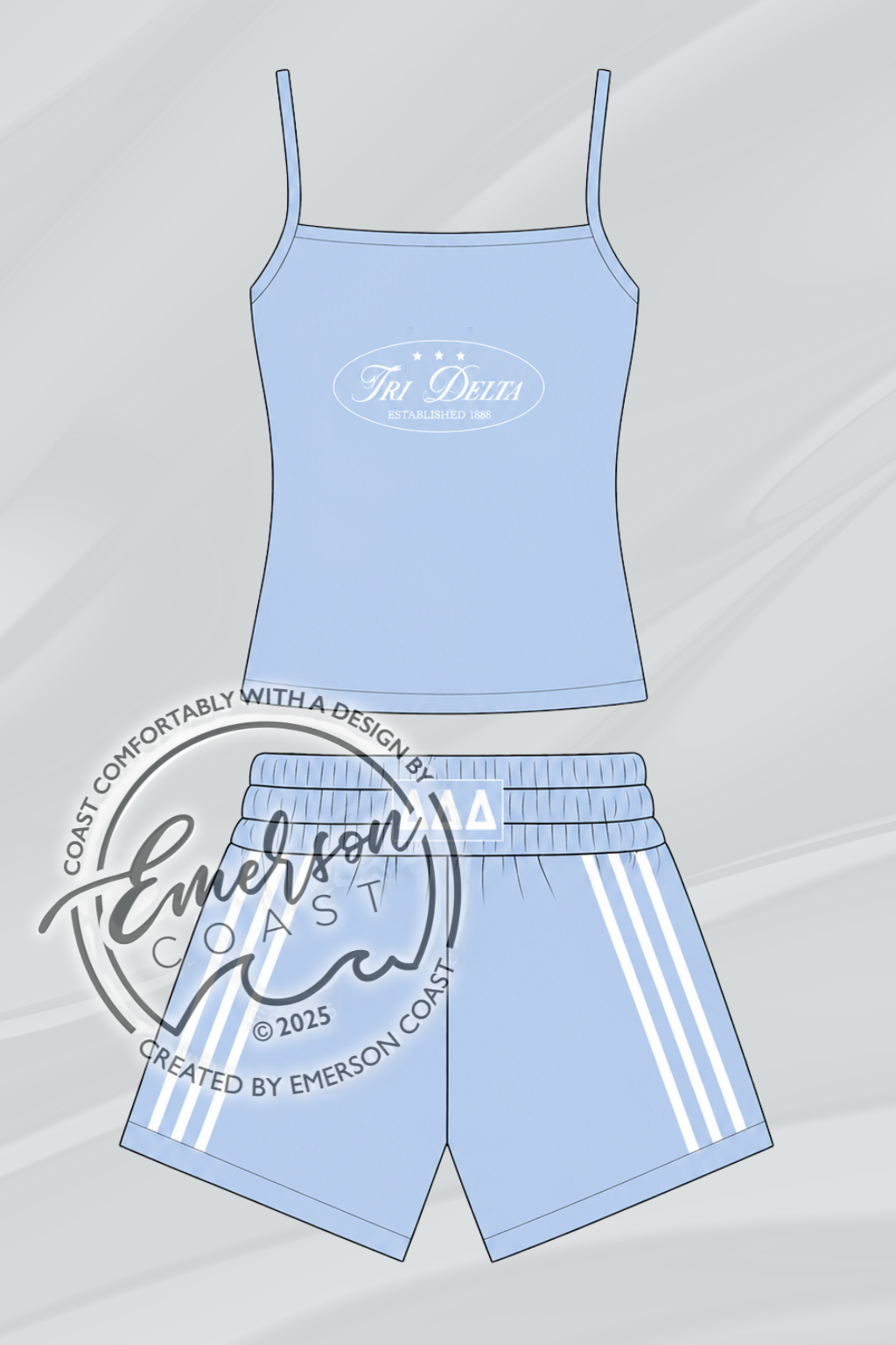 Tri Delta Light Blue Legacy Tank Set