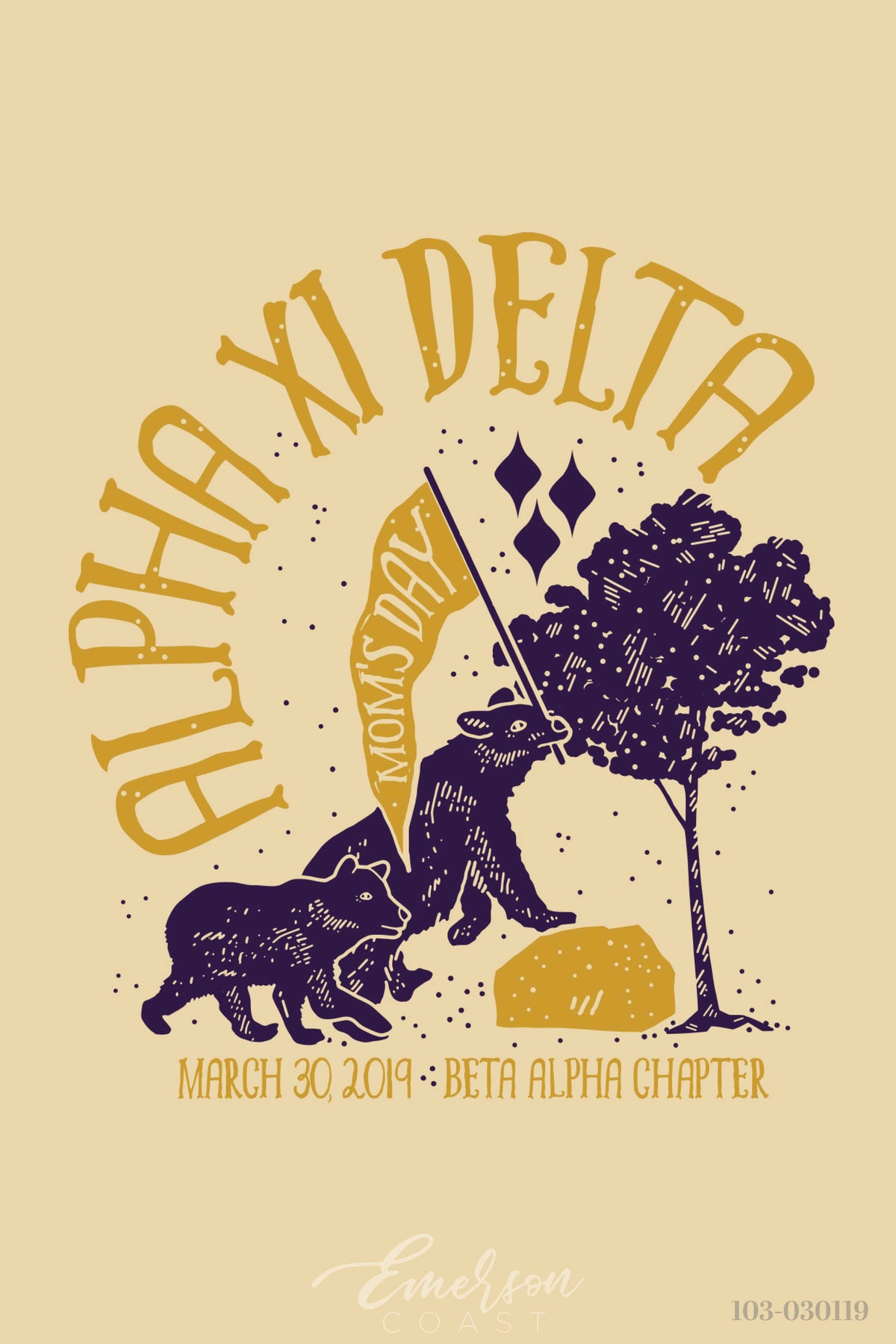 Alpha Xi Delta Mom's Day T-Shirt