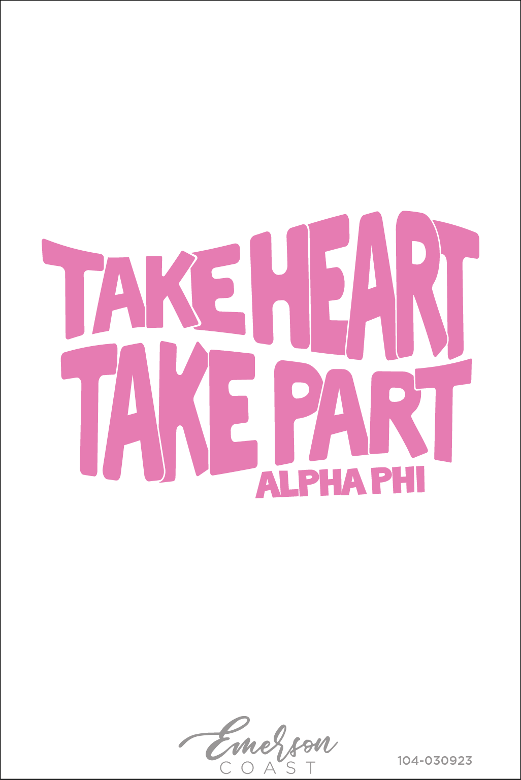 Alpha Phi Take Heart Take Part Philanthropy Tee