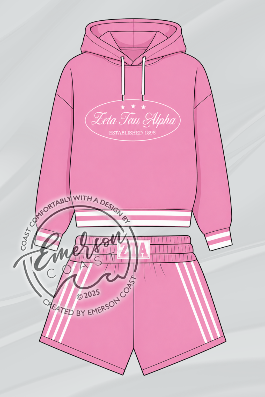 Zeta Pink Legacy Hoodie Set