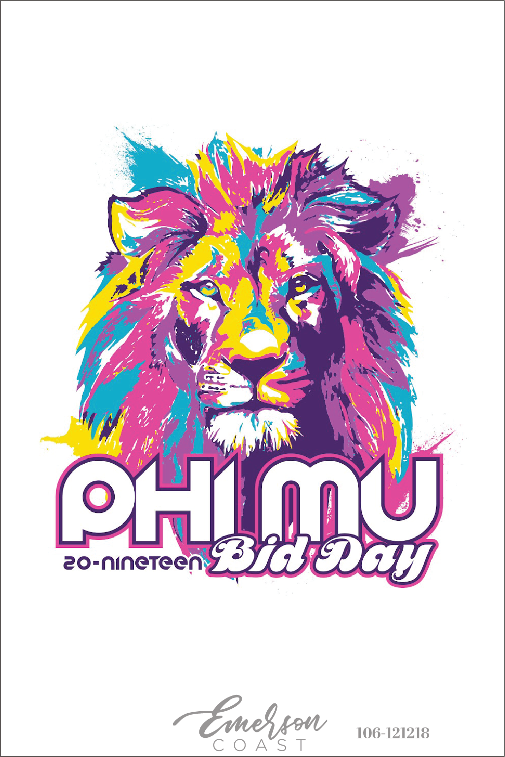 Phi Mu Lion Bid Day T-Shirt