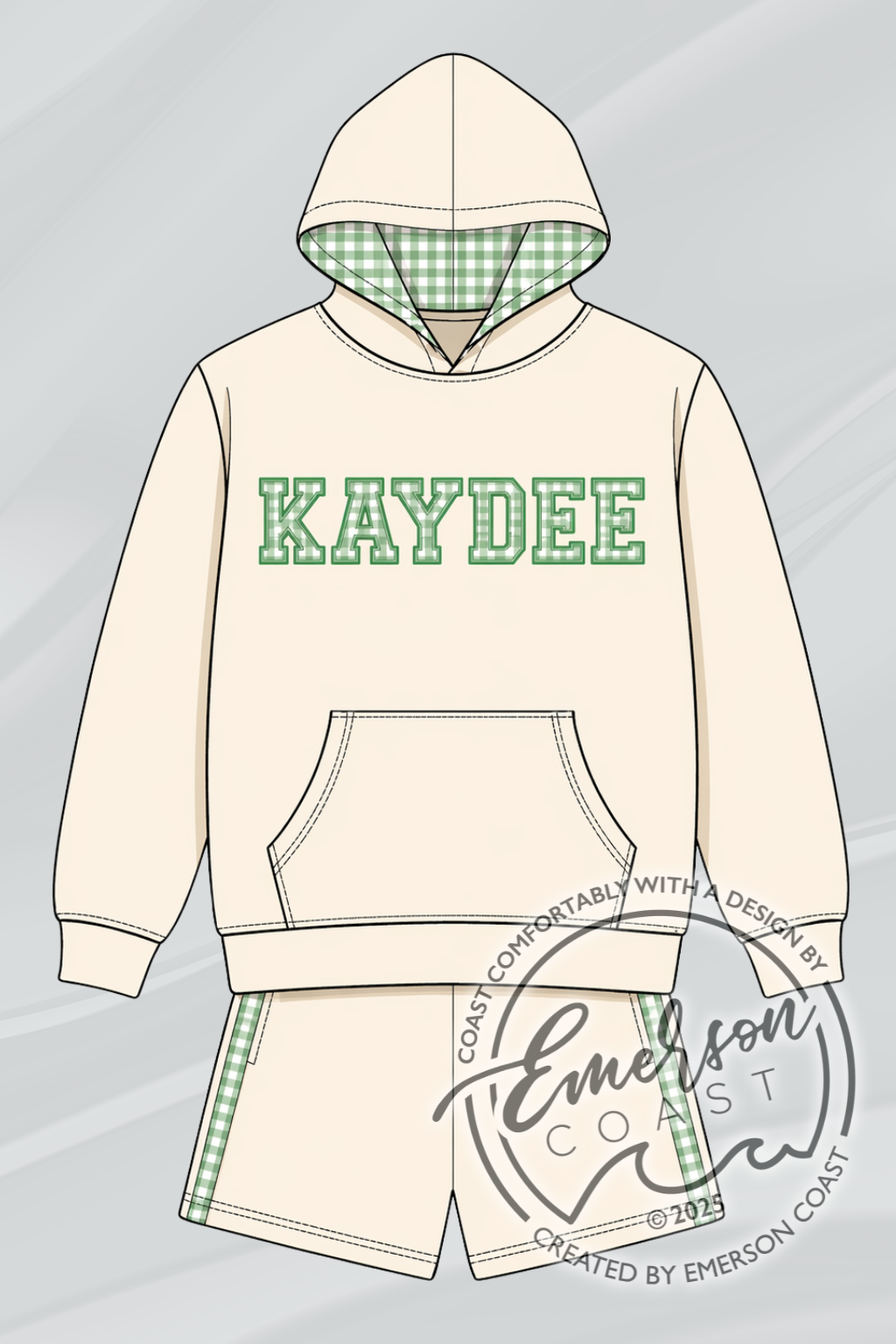 Kappa Delta Gingham Hoodie Set