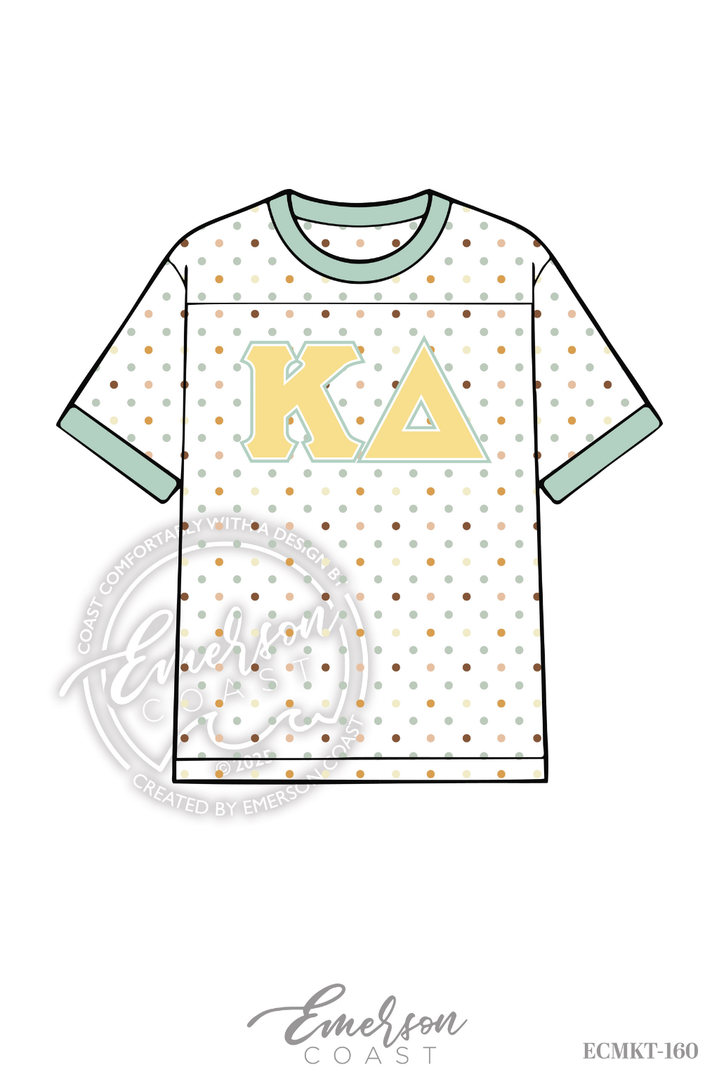 Kappa Delta Pastel Polka Dot Letter Jersey