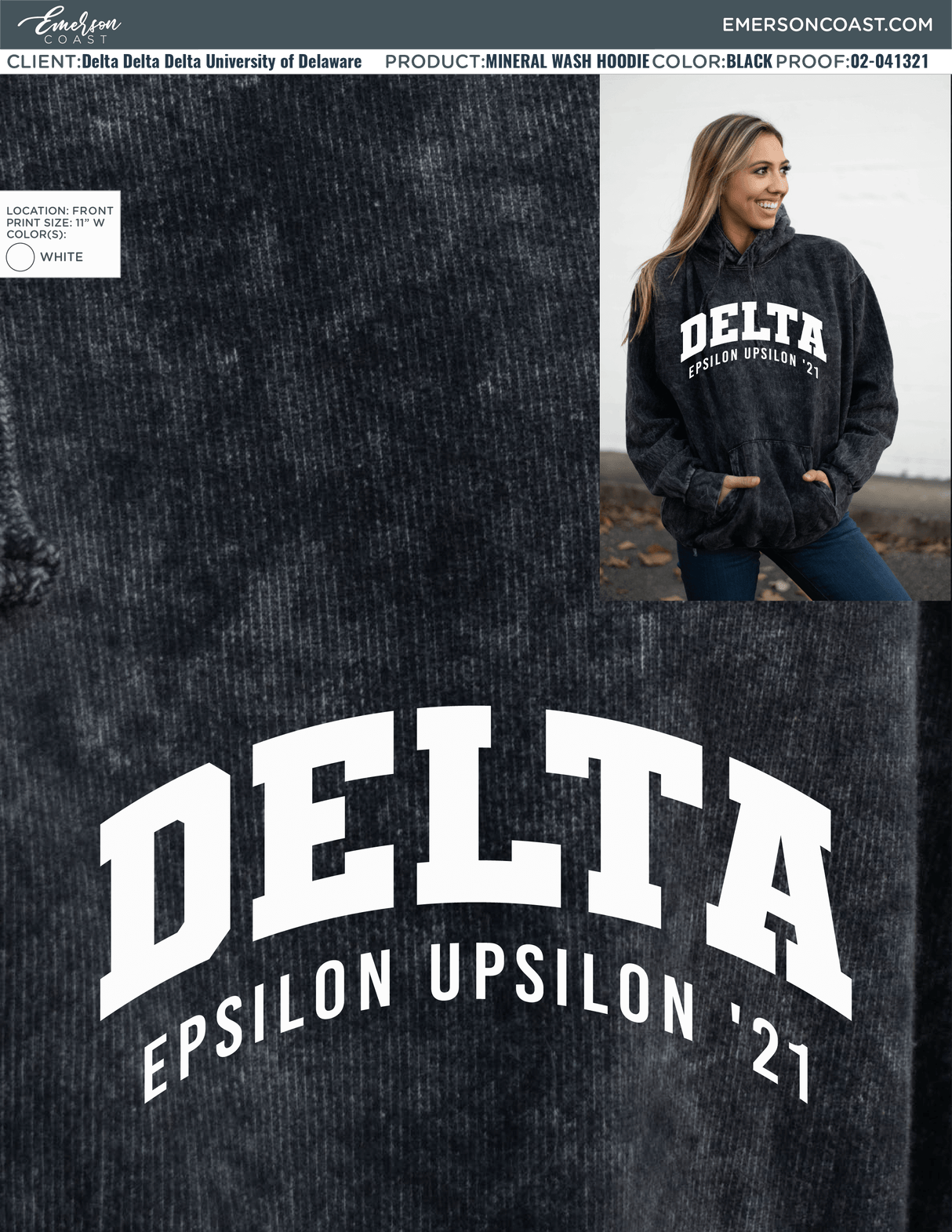 02-041321 Delta Delta Delta University of Delaware Hoodie 2021-01