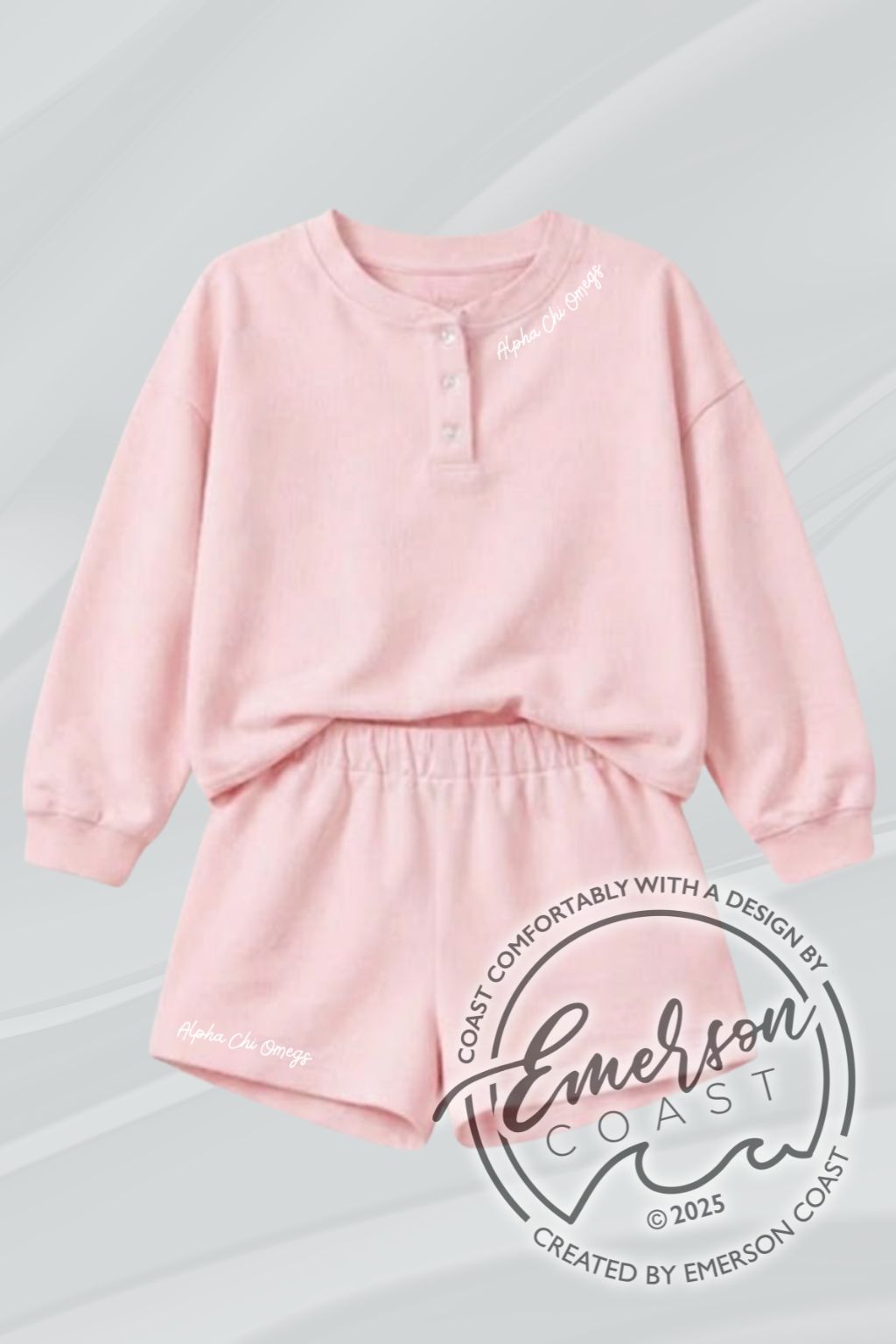 Alpha Chi Light Pink Boardwalk Set
