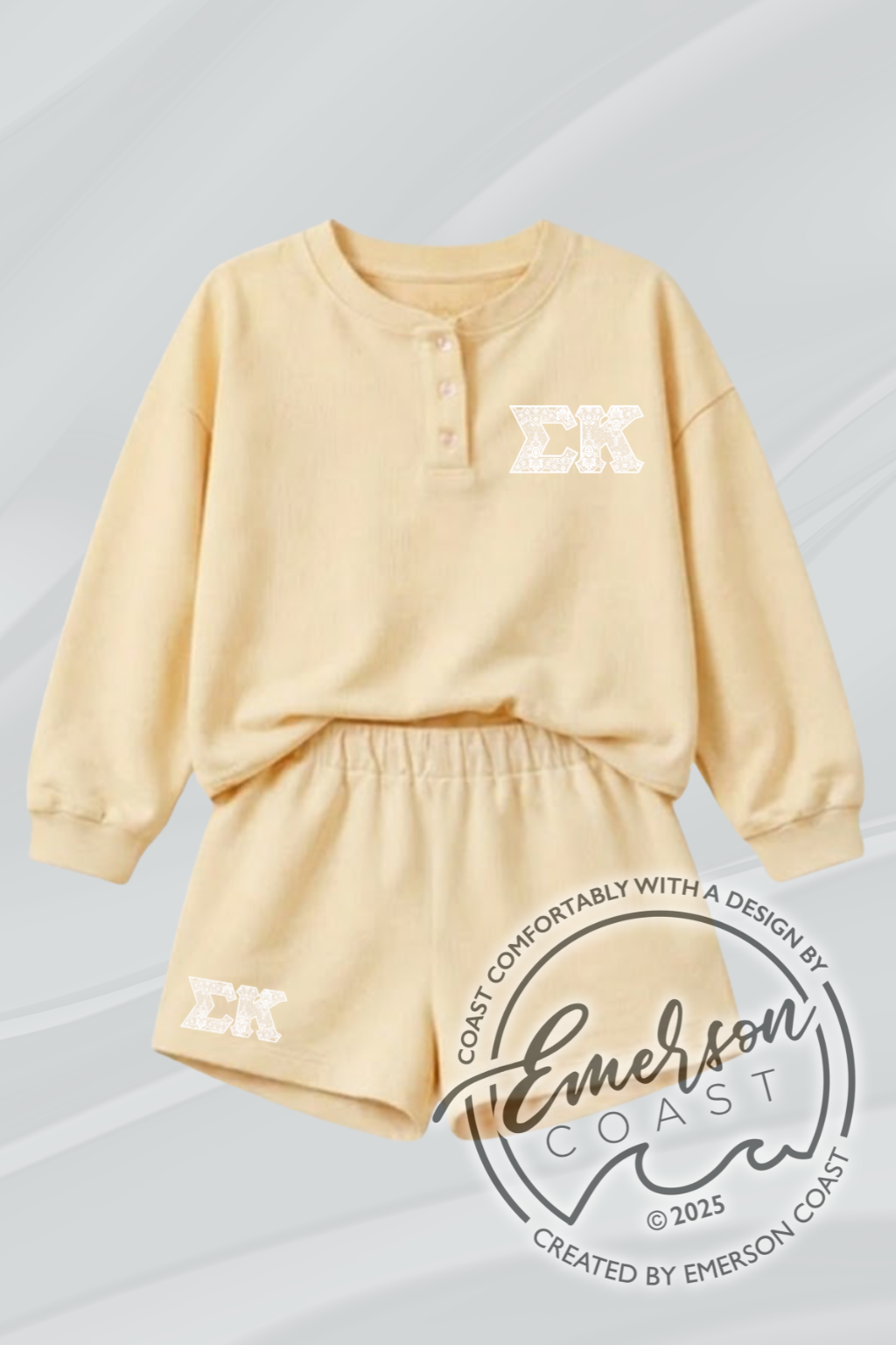 Sigma Kappa Light Yellow Boardwalk Set