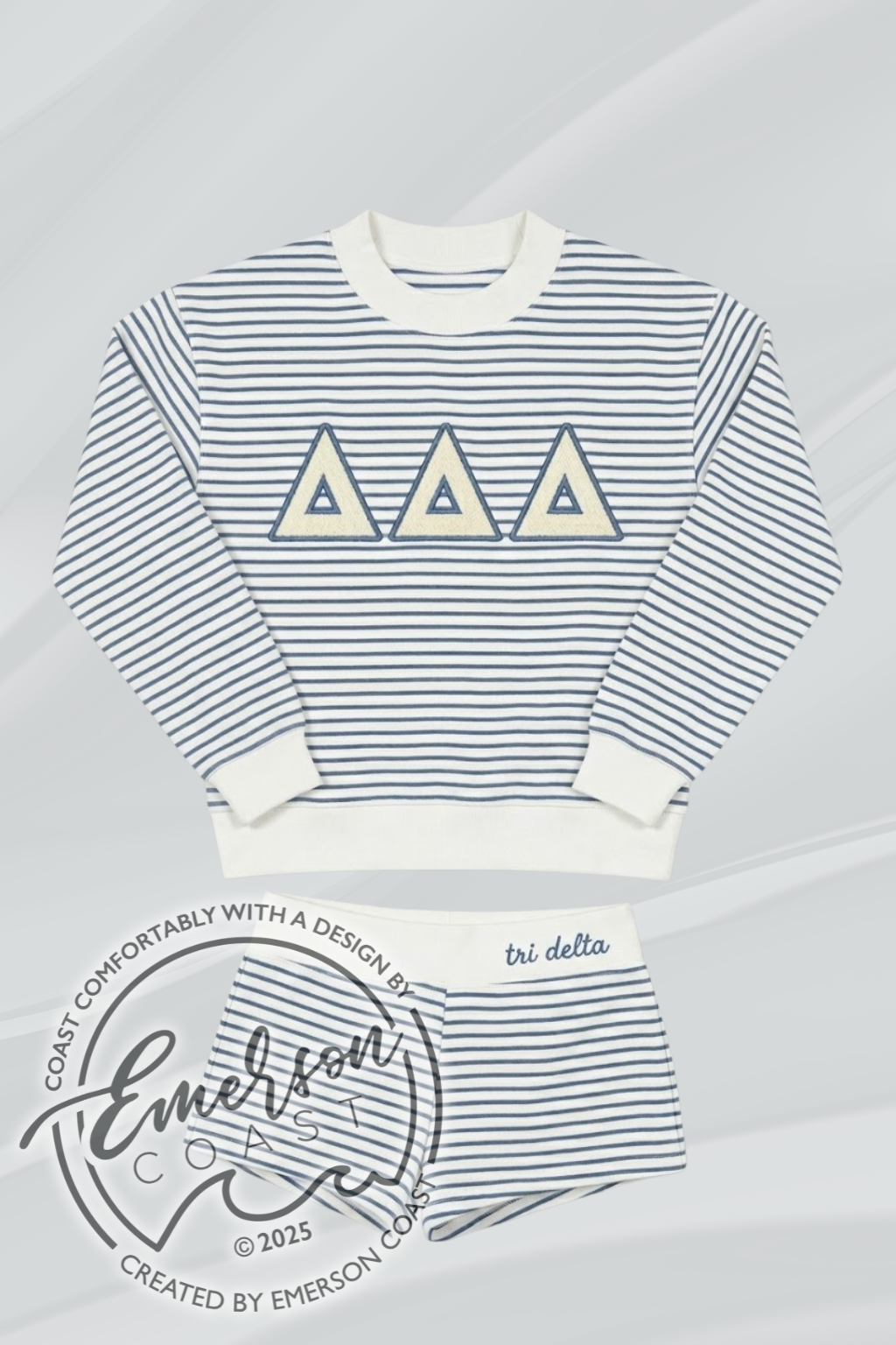 Tri Delta Summertime Stripe Set