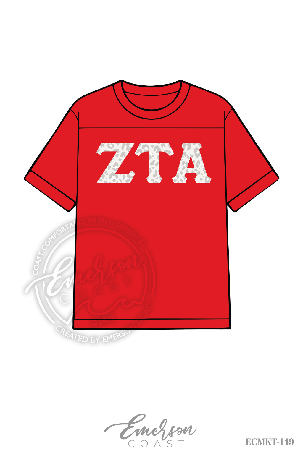 Zeta Cheetah Print Greek Letter Jersey