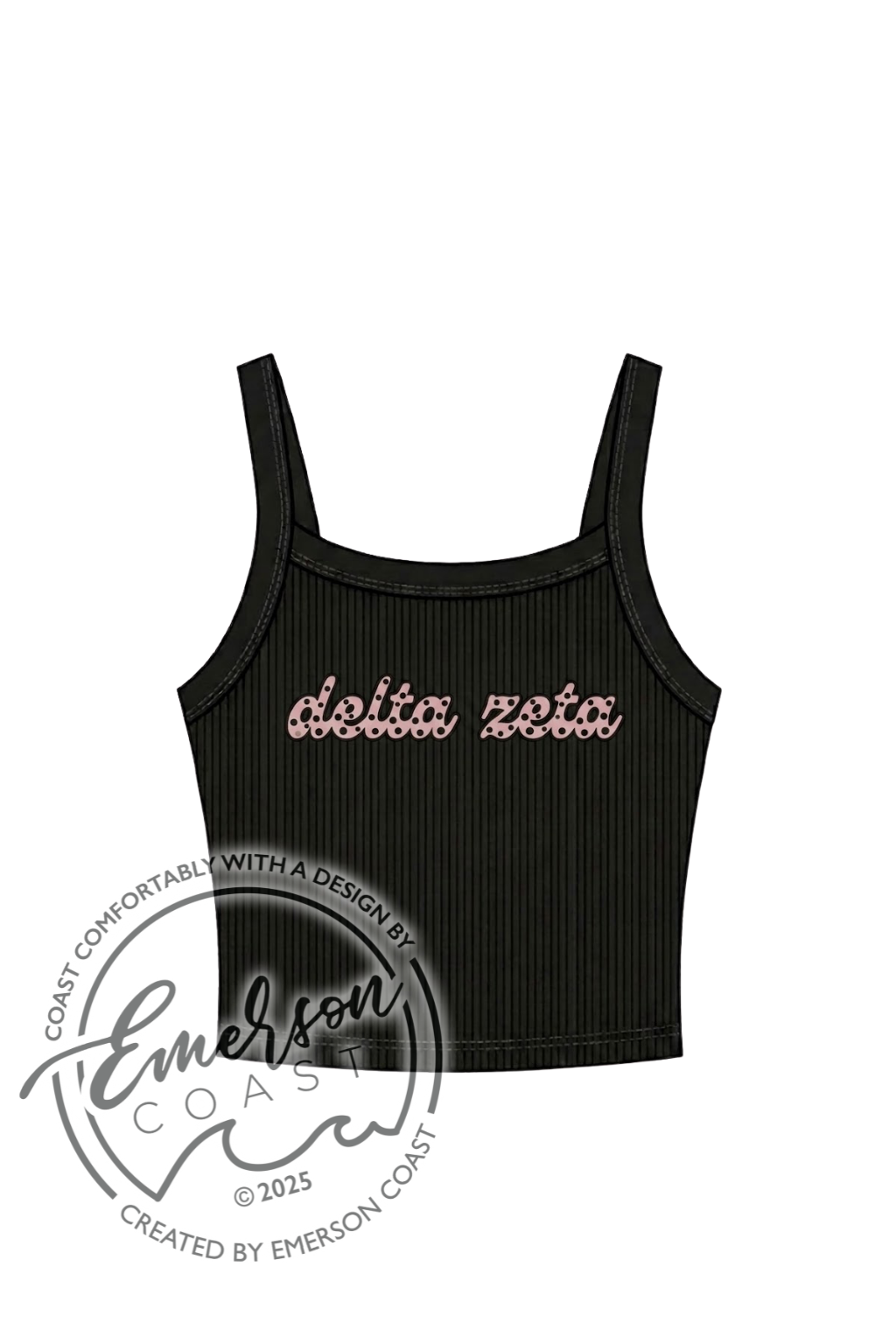 Delta Zeta Pink and Black Recruitment Baby Tank