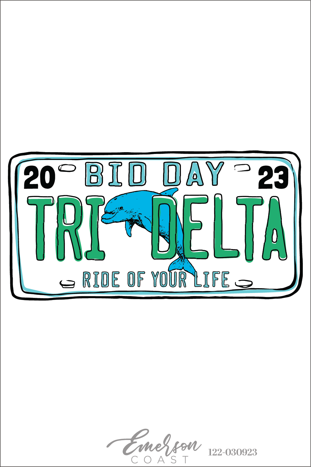 Delta Delta Delta Ride Of Your Life Bid Day T-Shirt