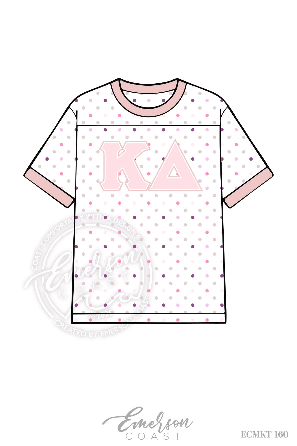 Kappa Delta Polka Dot Bid Day Greek Letter Jersey