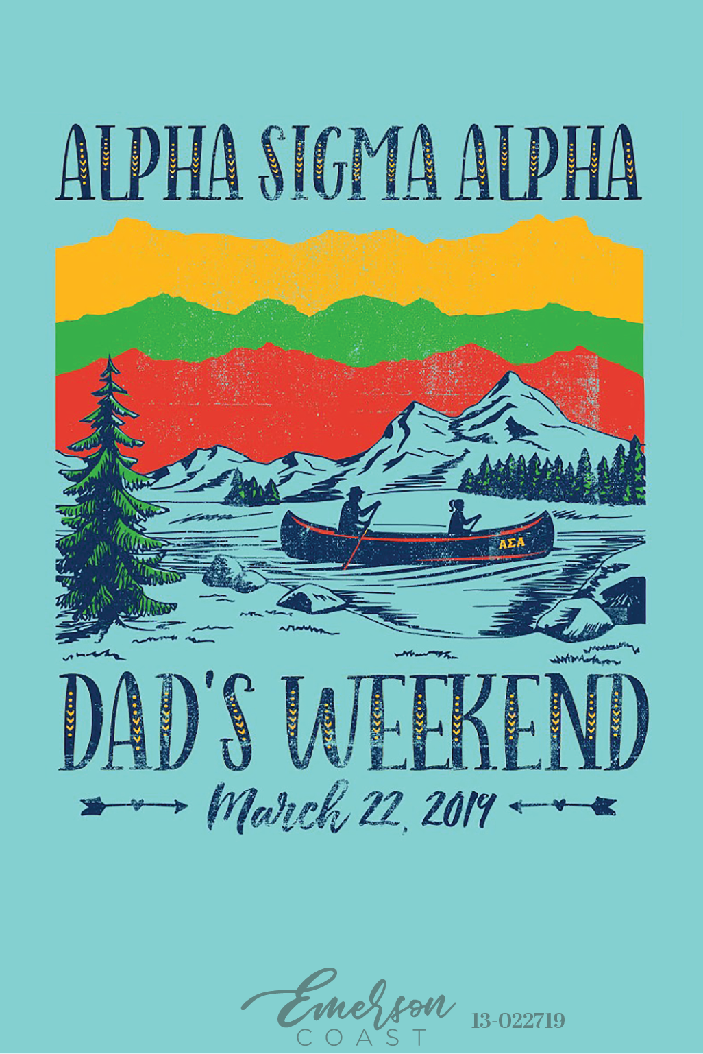 Alpha Sigma Alpha Missouri State University Dad's Weekend Canoe T-Shirt