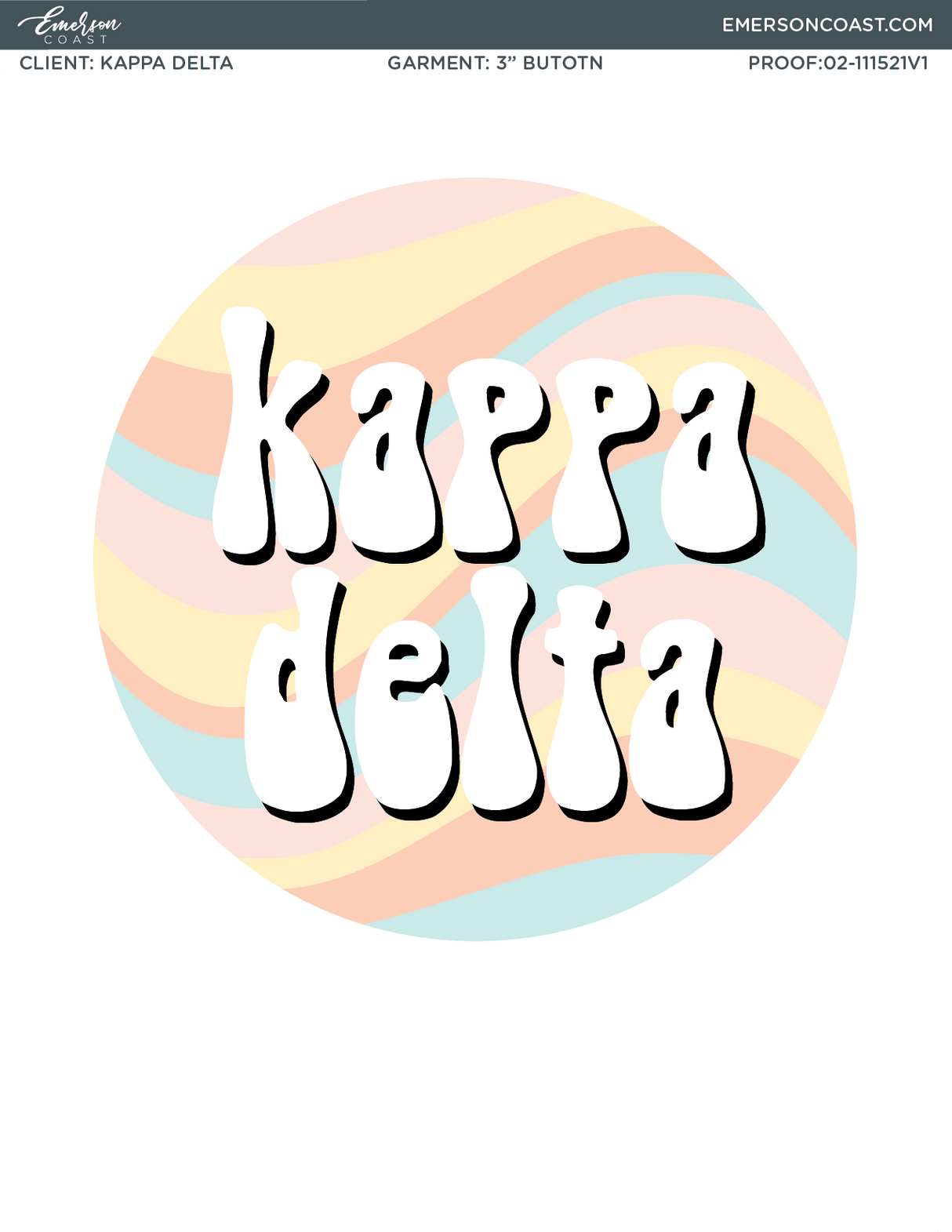 02-111521 Kappa Delta Florida Gulf Coast University Button 2021-01