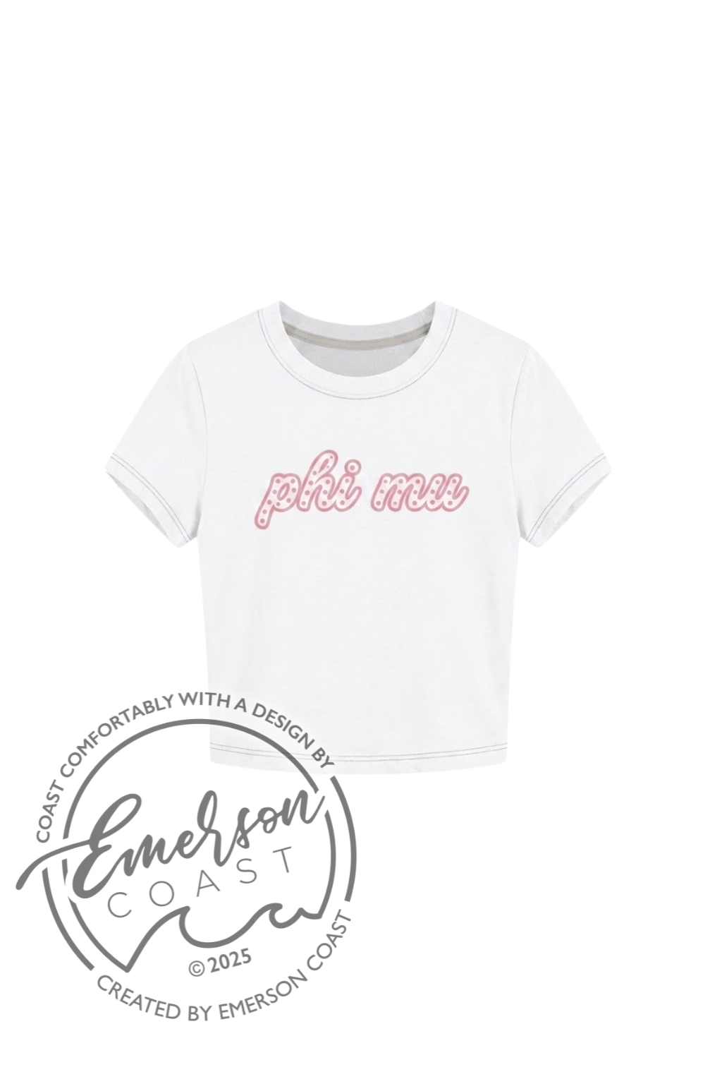 Phi Mu Pink Recruitment Baby Tee