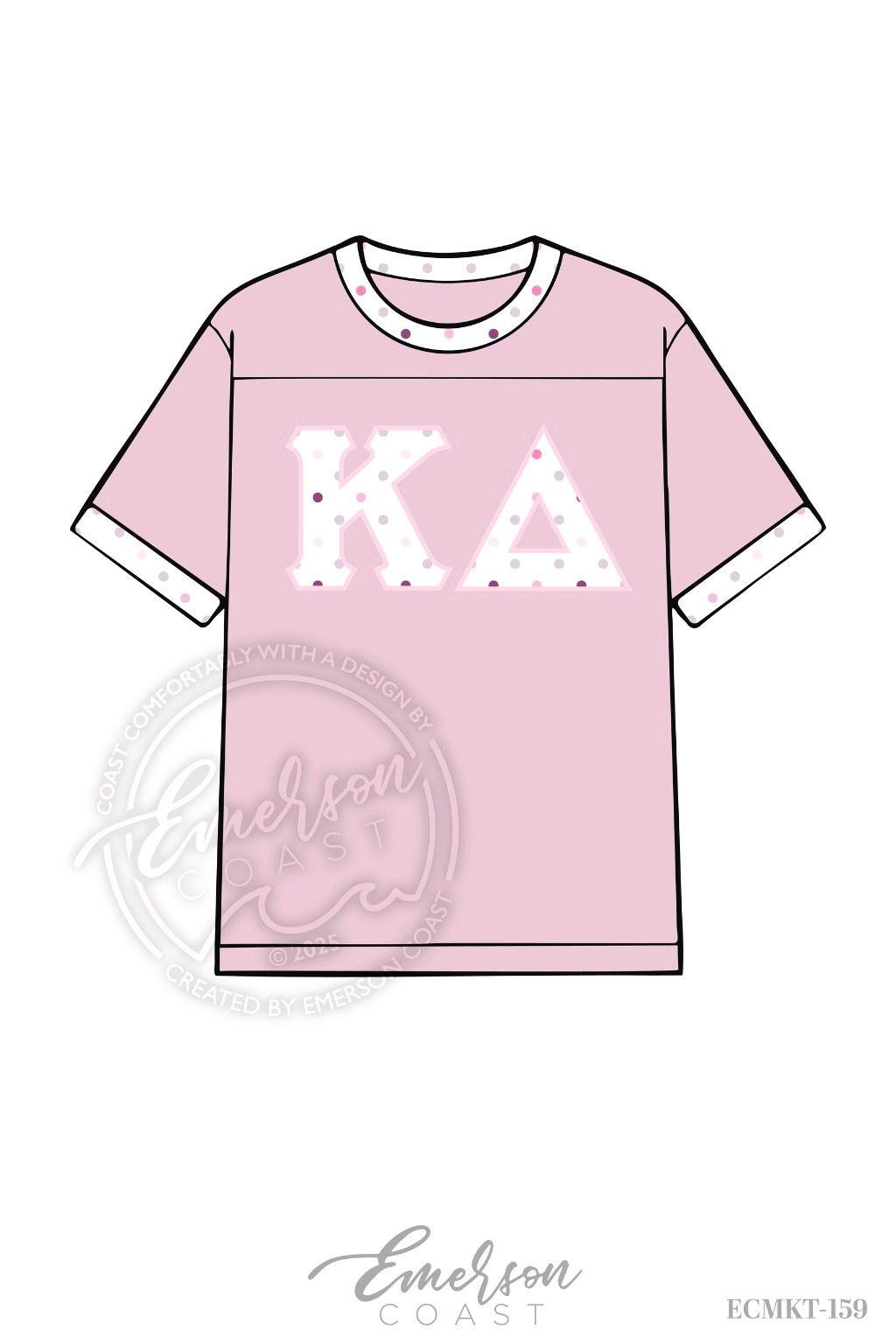 Kappa Delta Polka Dot Bid Day Greek Letter Jersey