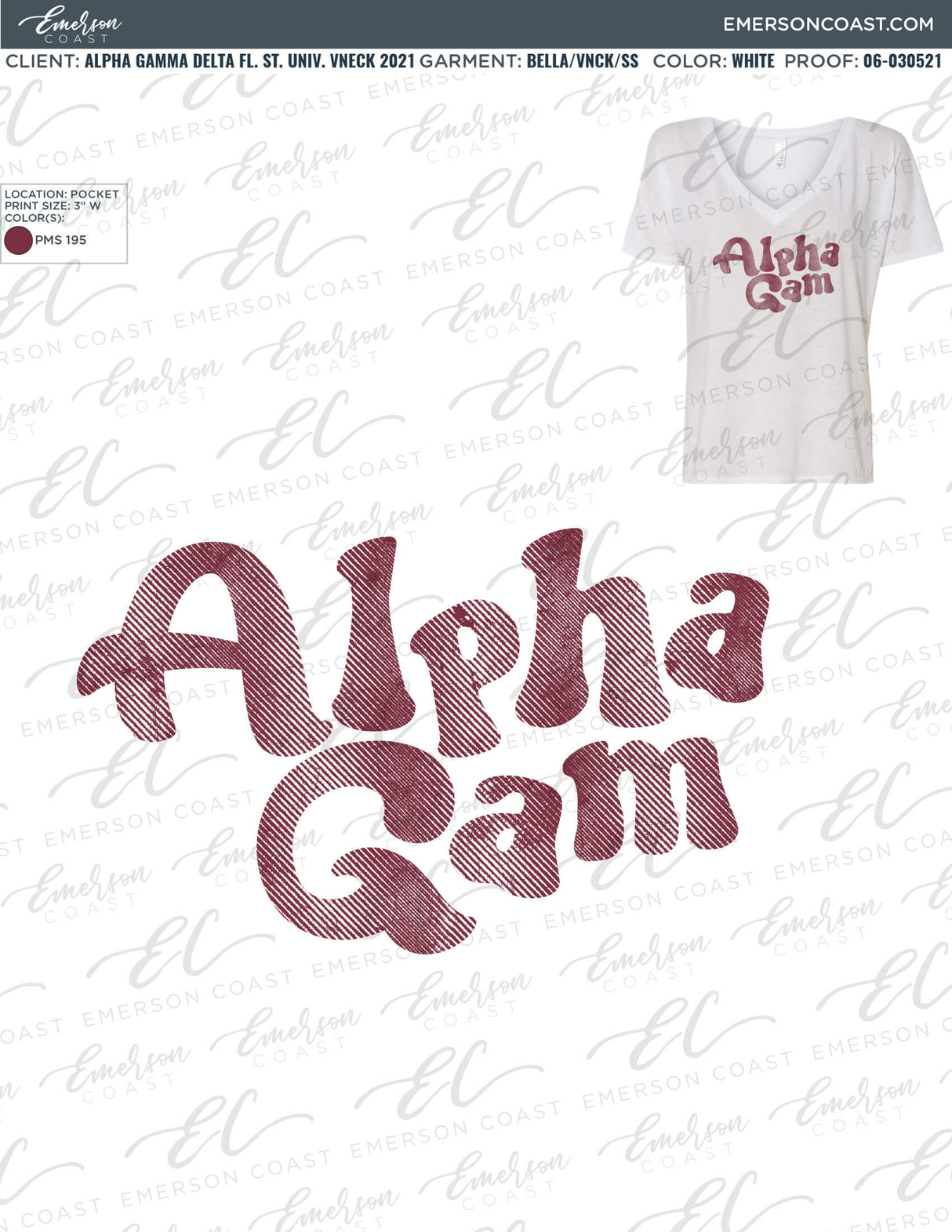 06-030521 Alpha Gamma Delta Florida State University Vneck 2021 2